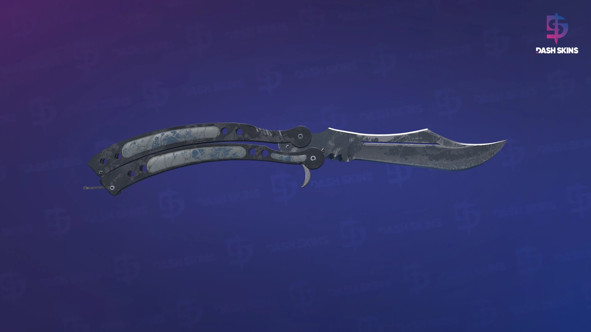 ★ Butterfly Knife | Night (Battle-Scarred) Screenshot Playside