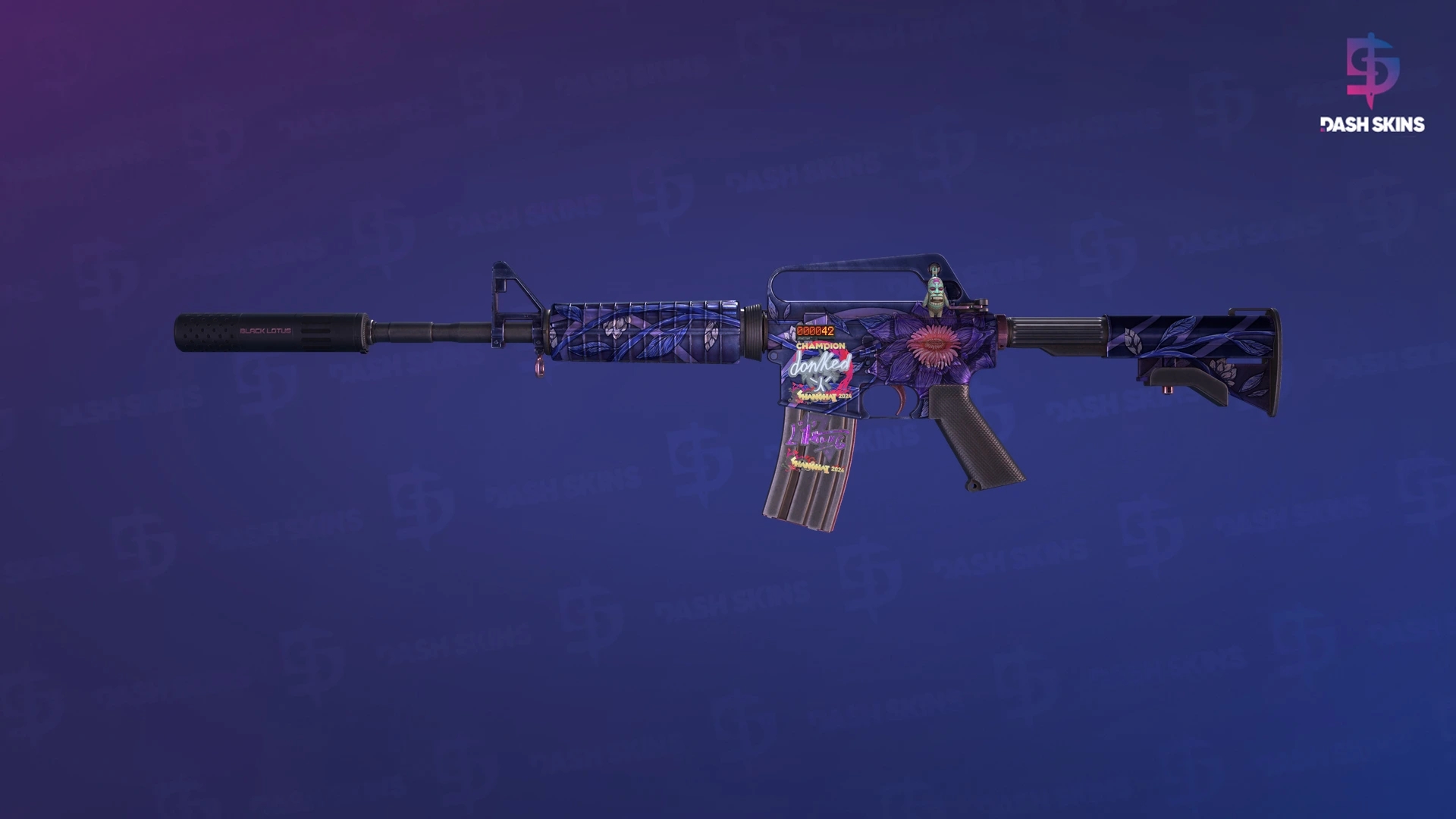StatTrak™ M4A1-S | Black Lotus (Battle-Scarred) Screenshot Playside