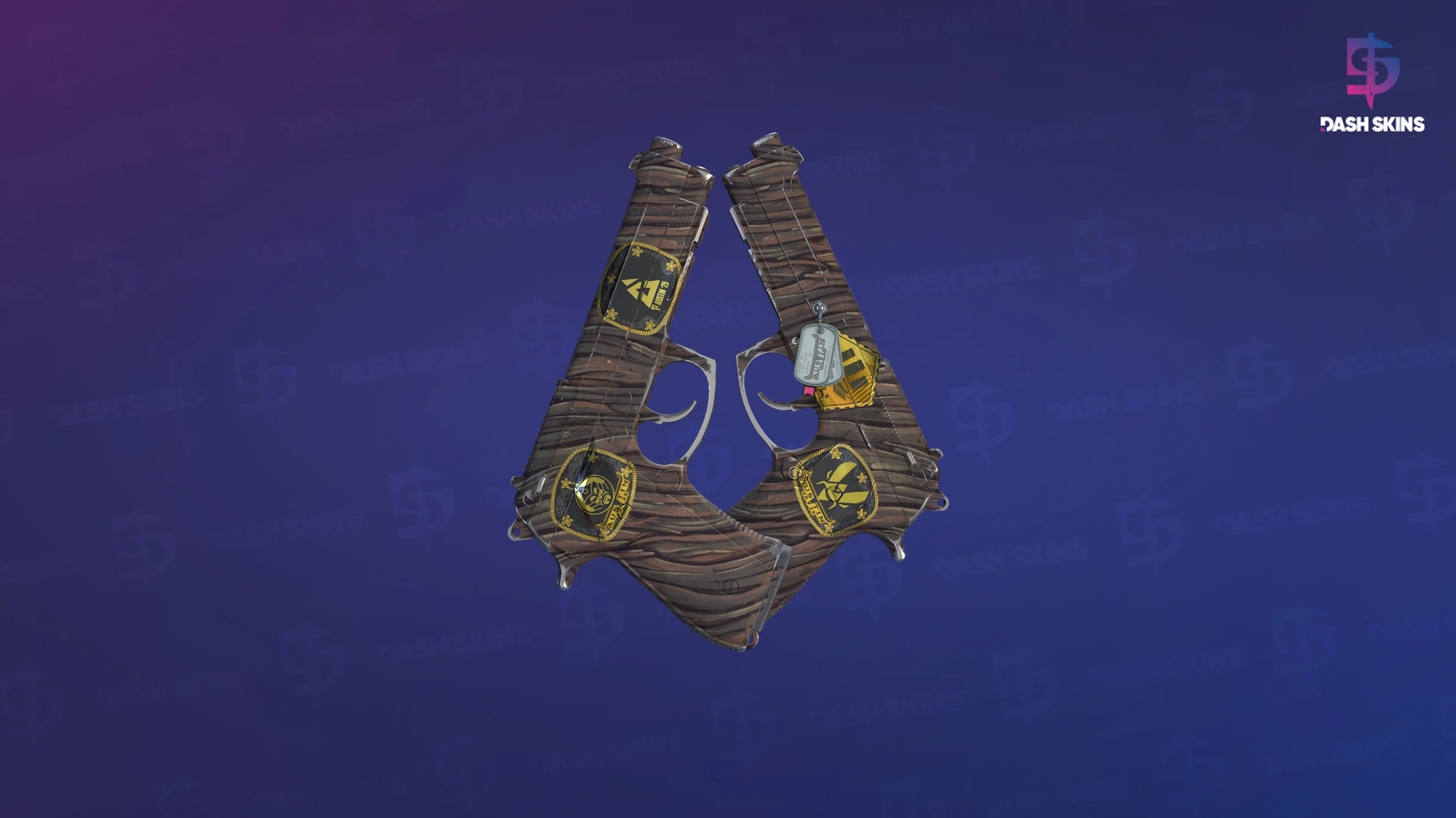 Souvenir Dual Berettas | Drift Wood (Minimal Wear) Screenshot Playside