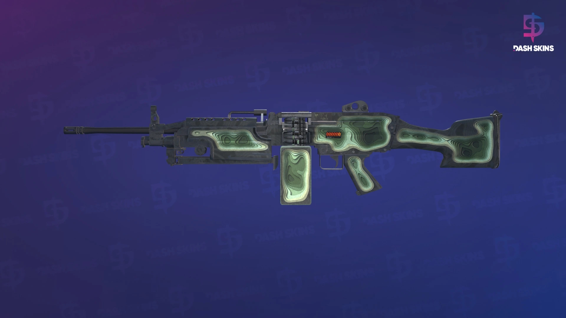 StatTrak™ M249 | Deep Relief (Well-Worn) Screenshot Playside