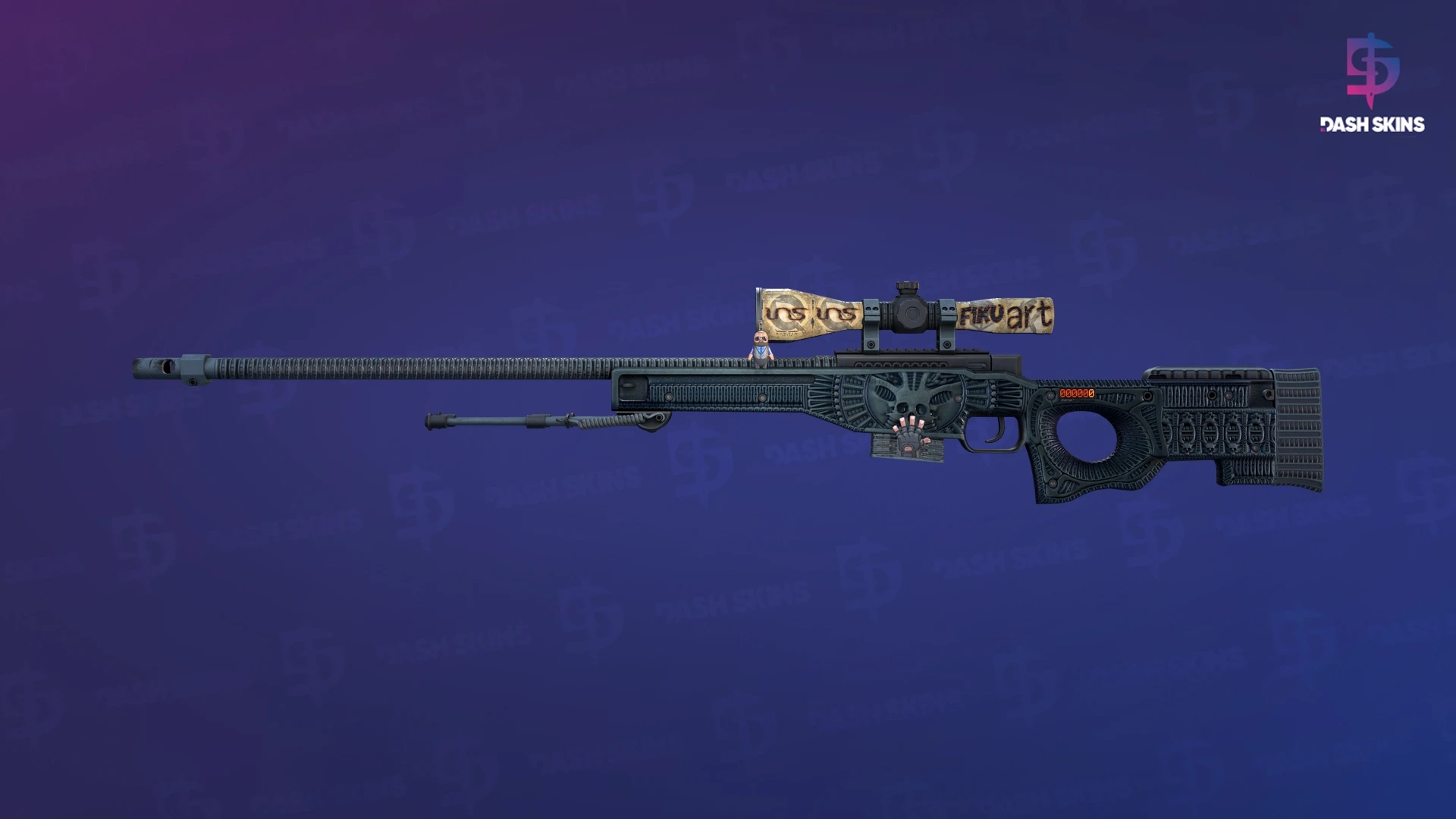 StatTrak™ AWP | Exoskeleton (Well-Worn) Screenshot Playside