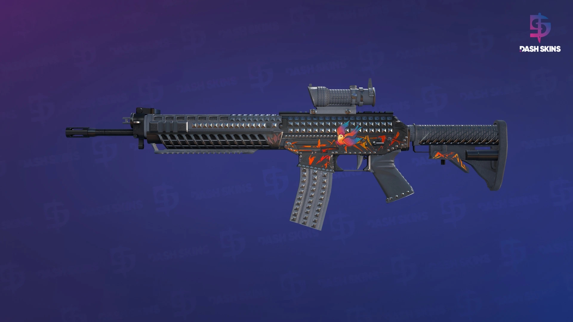 SG 553 | Heavy Metal (Minimal Wear) Screenshot Playside