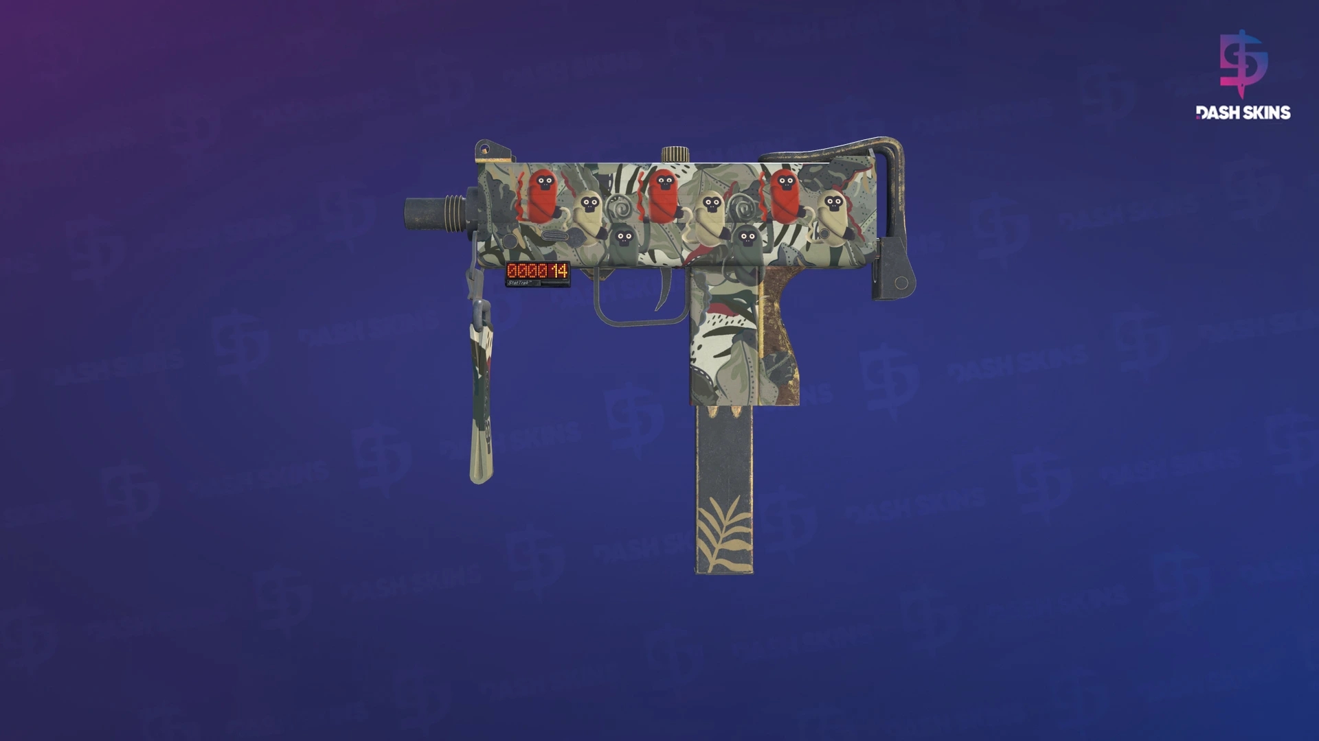StatTrak™ MAC-10 | Monkeyflage (Minimal Wear) Screenshot Playside