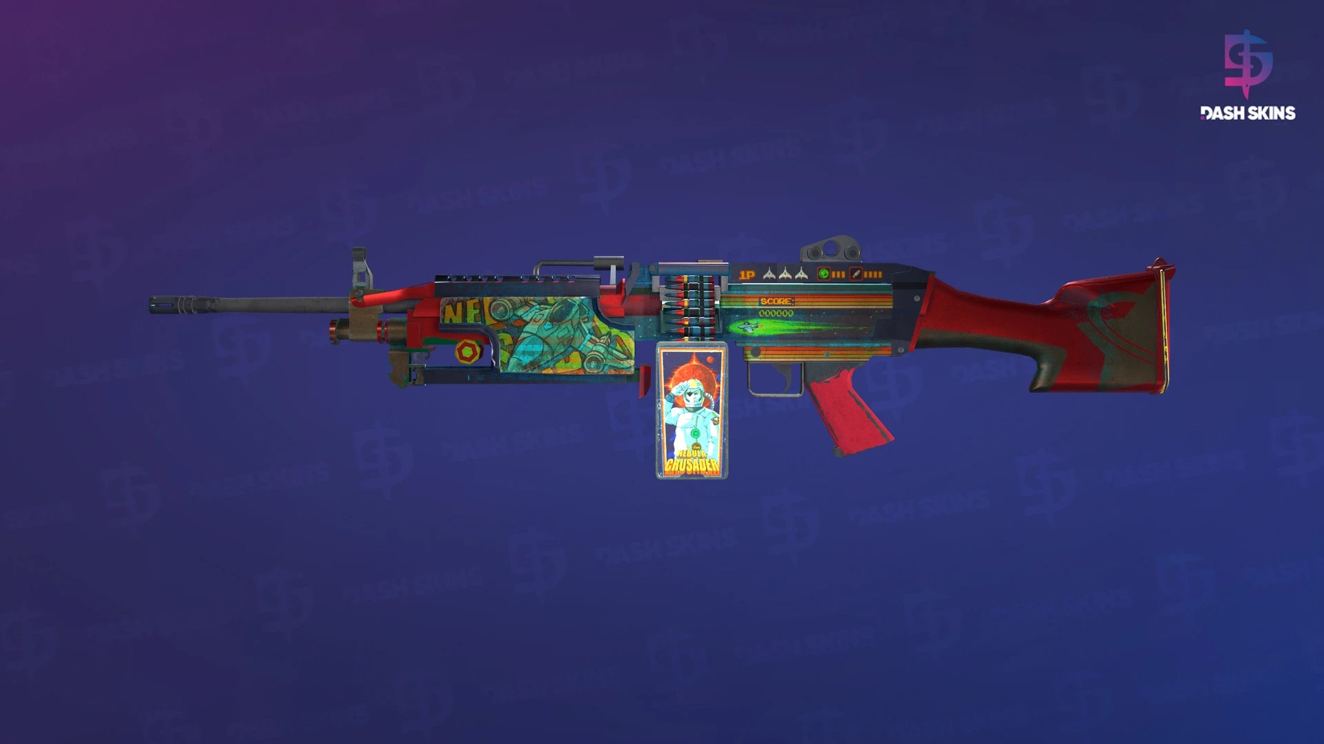 M249 | Nebula Crusader (Well-Worn) Screenshot Playside