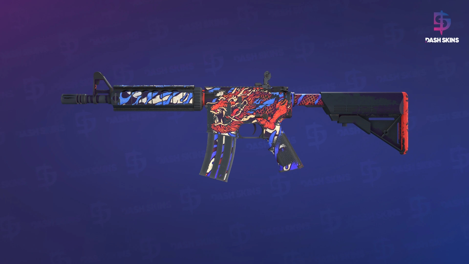 M4A4 | 龍王 (Dragon King) (Battle-Scarred) Screenshot Playside