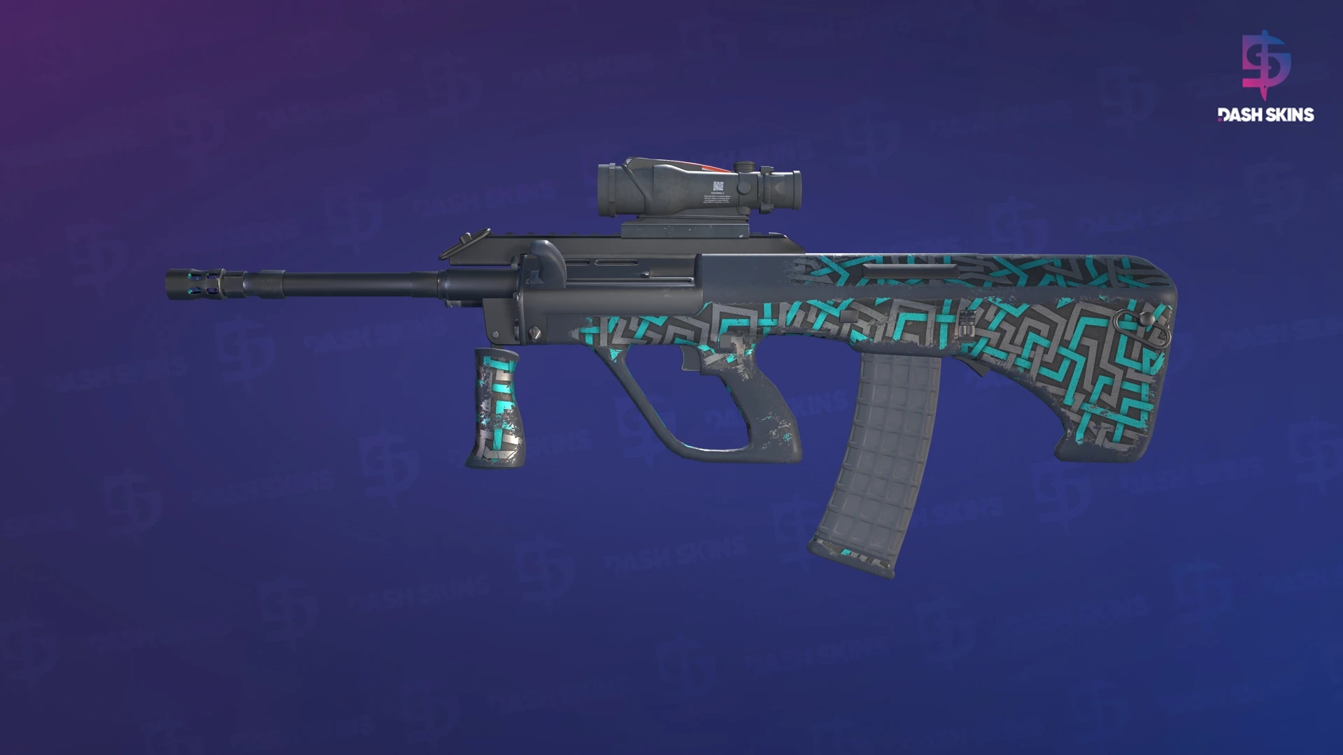 AUG | Ricochet (Well-Worn) Screenshot Playside