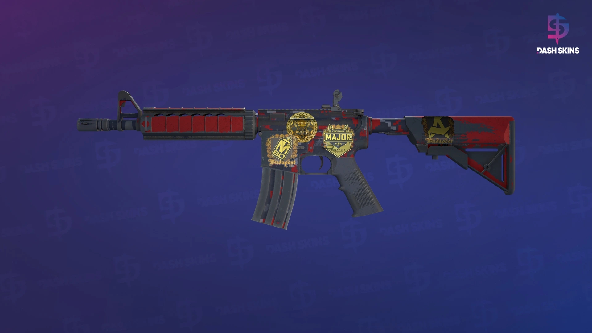 Souvenir M4A4 | Red DDPAT (Well-Worn) Screenshot Playside