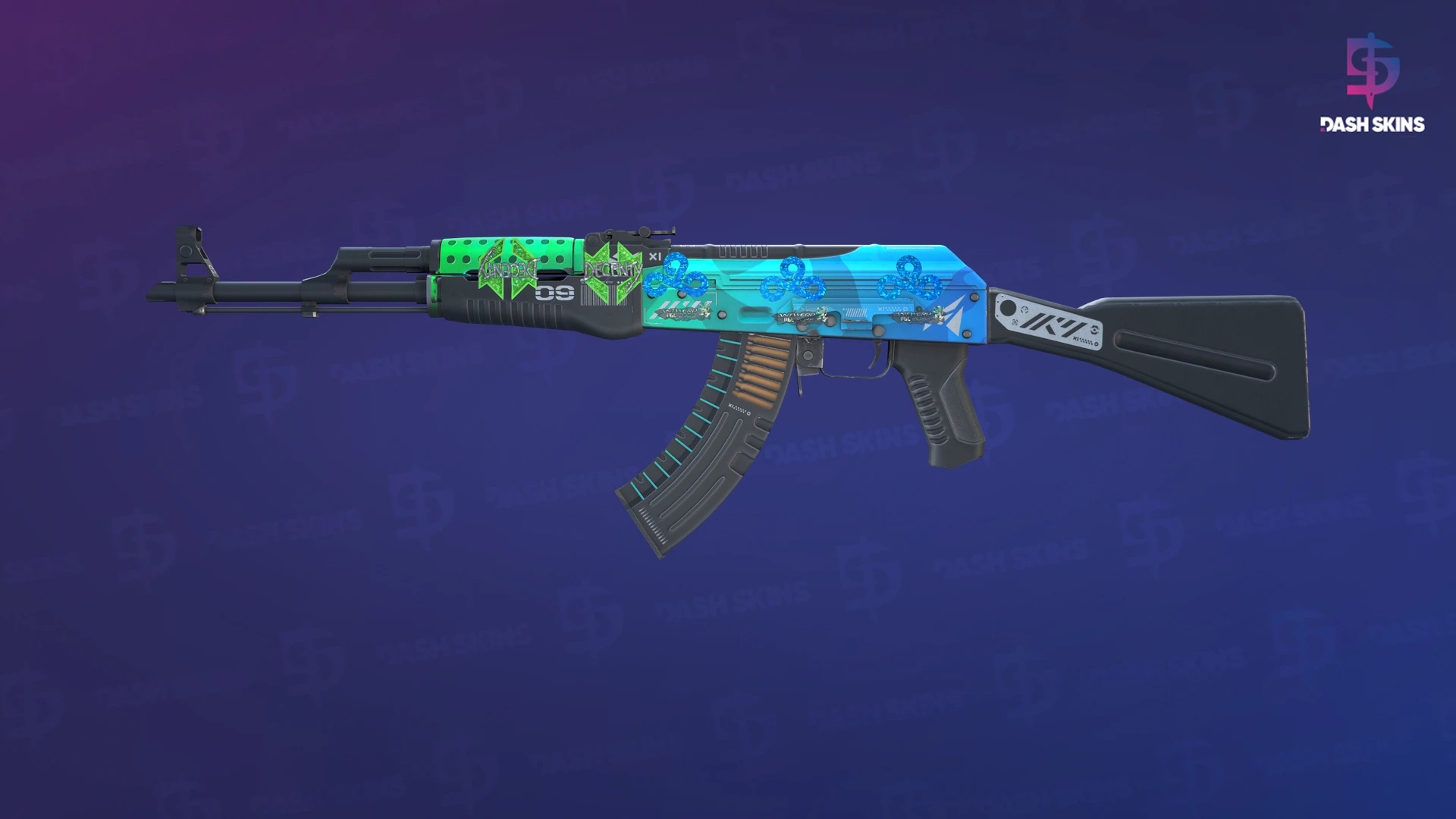 AK-47 | Ice Coaled (Minimal Wear) Screenshot Playside