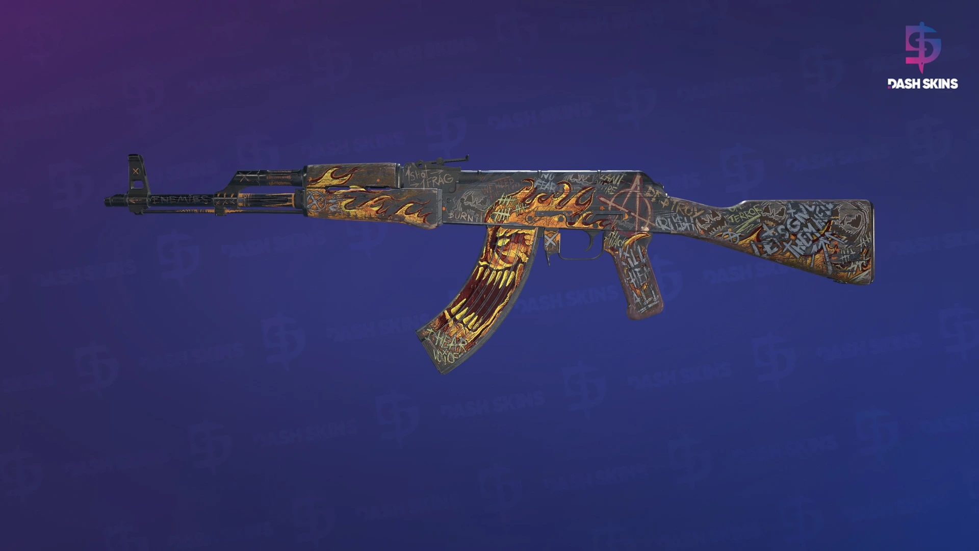 AK-47 | Searing Rage (Battle-Scarred) Screenshot Playside