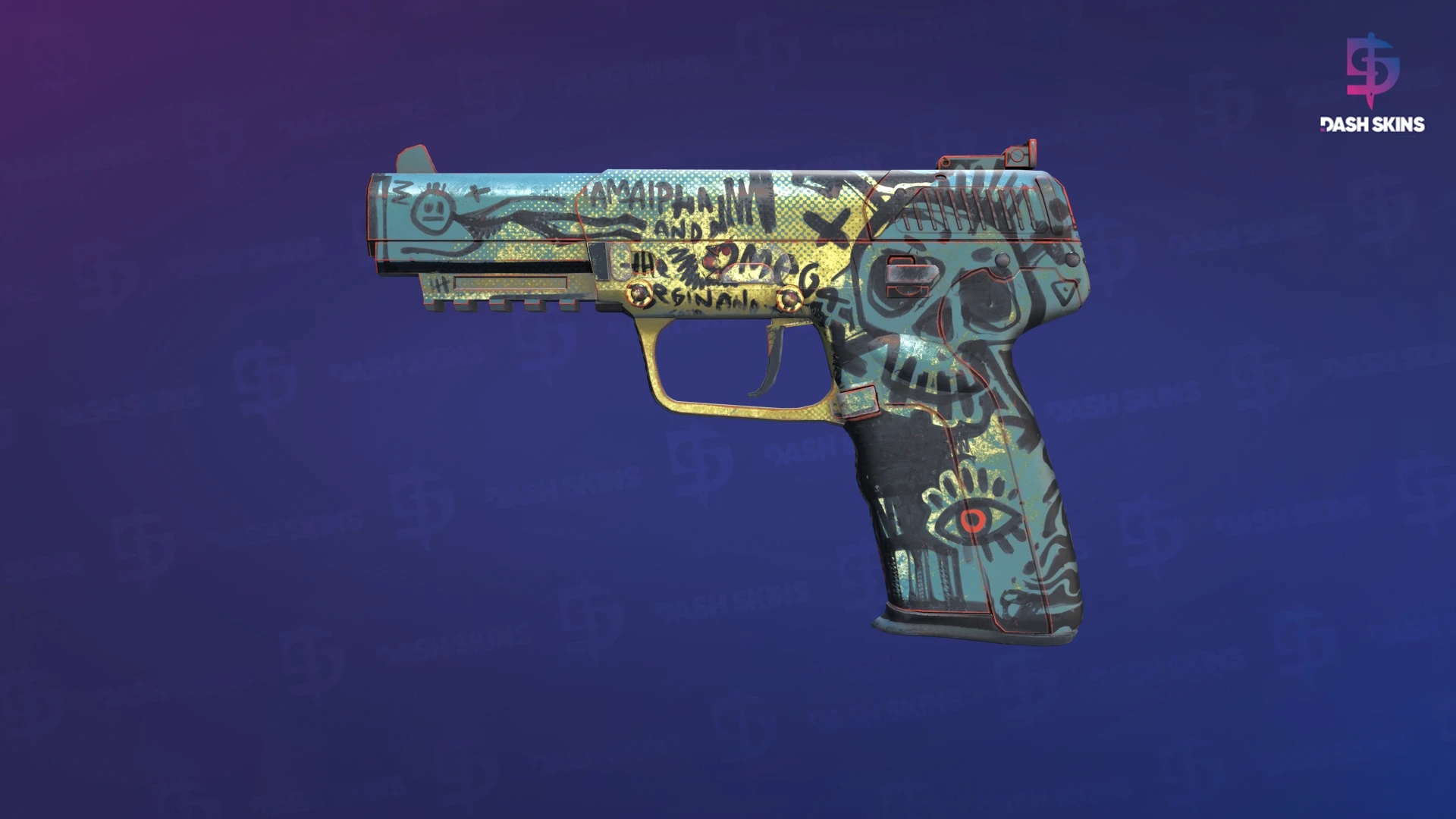Five-SeveN | Scrawl (Minimal Wear) Screenshot Playside
