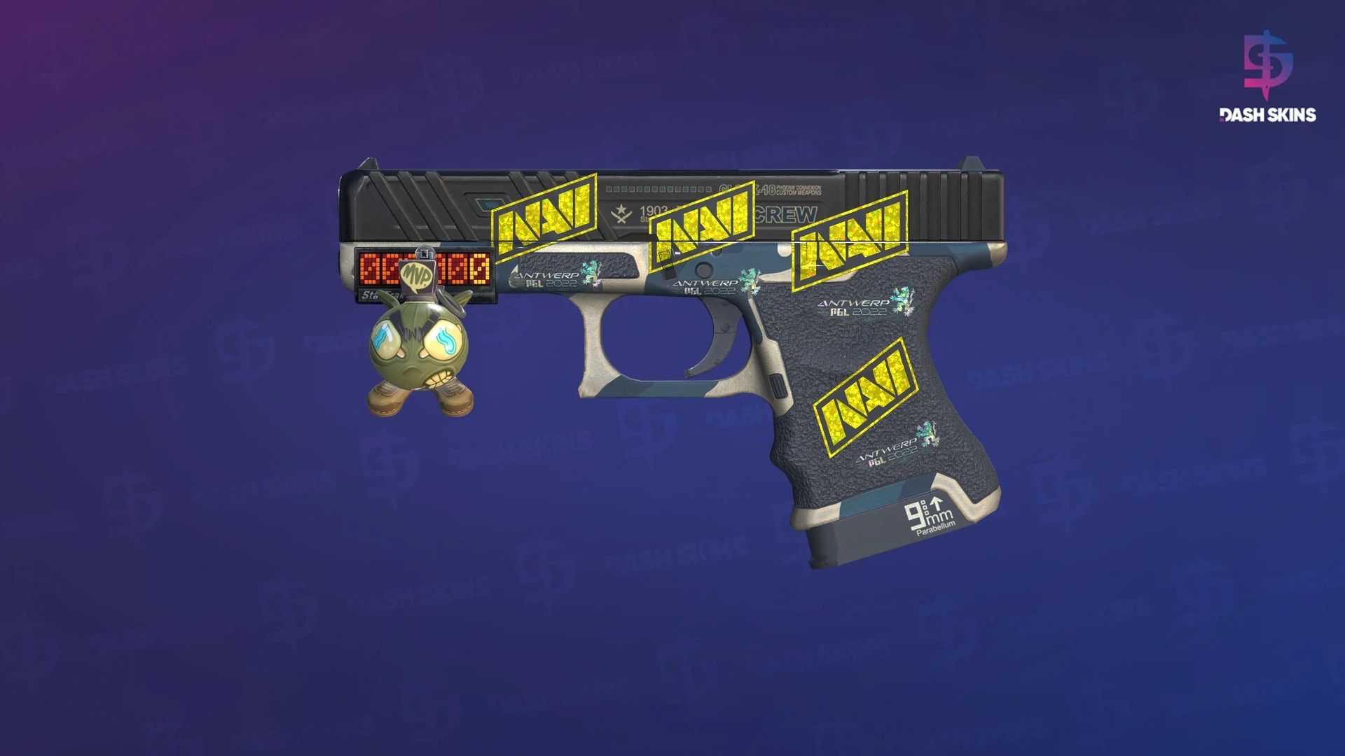 StatTrak™ Glock-18 | Winterized (Minimal Wear) Screenshot Playside