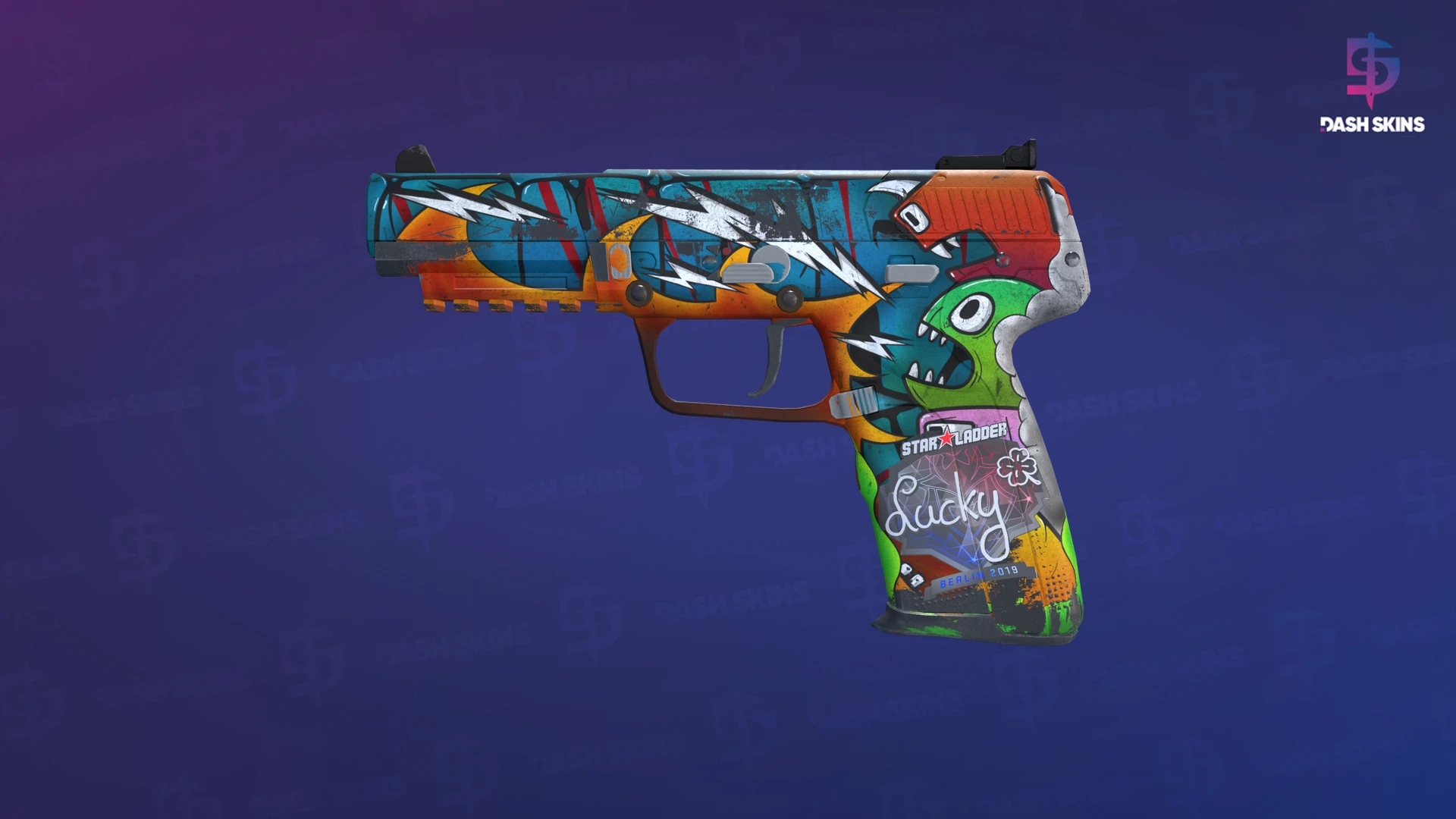 Five-SeveN | Angry Mob (Well-Worn) Screenshot Playside