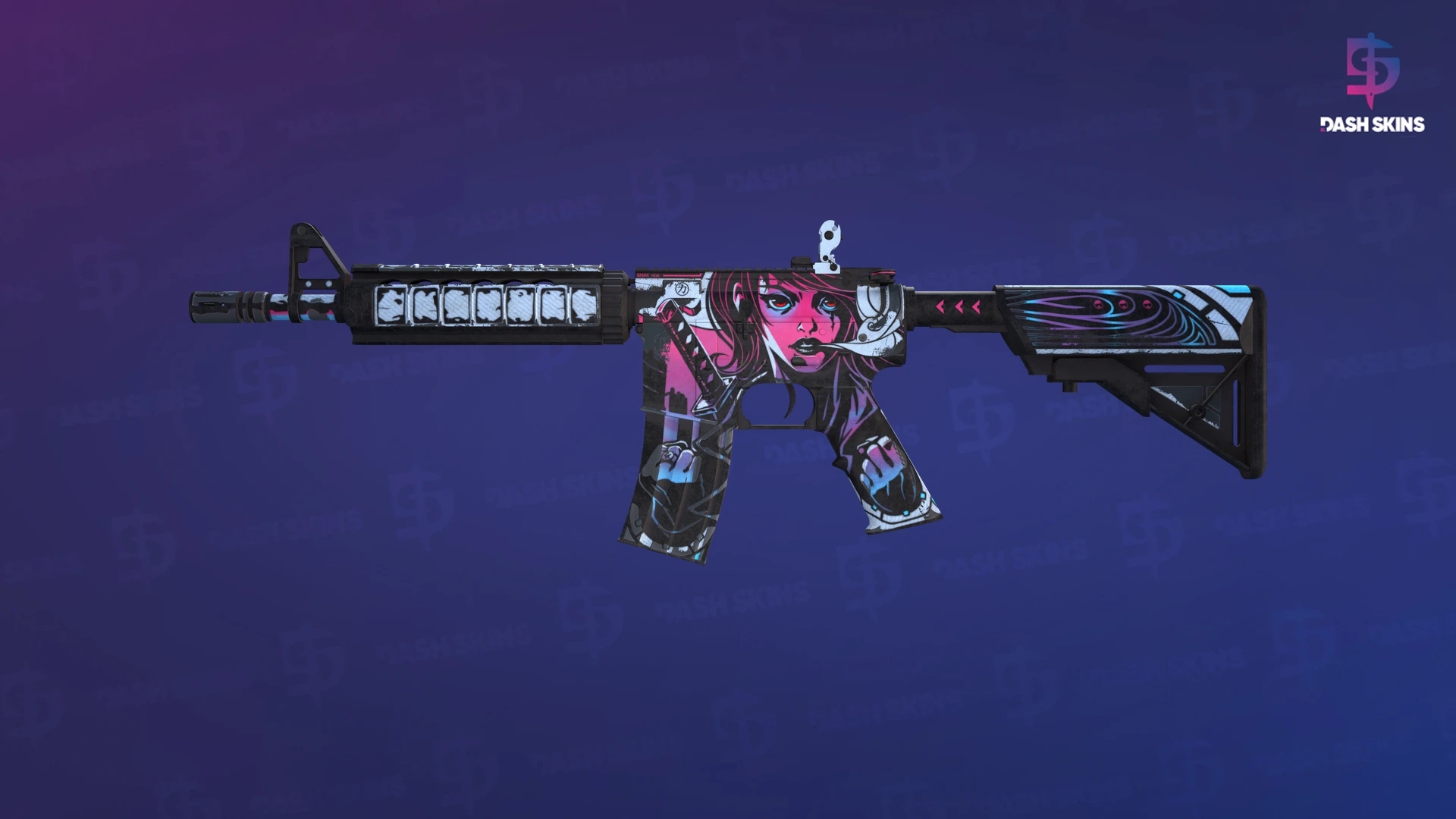 M4A4 | Neo-Noir (Well-Worn) Screenshot Playside