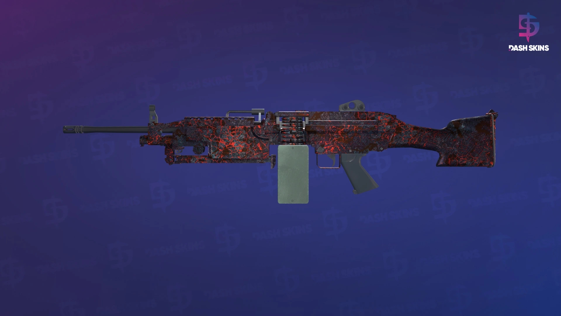 M249 | Magma (Minimal Wear) Screenshot Playside