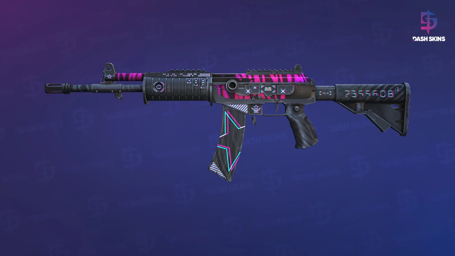 Galil AR | Chromatic Aberration (Battle-Scarred) Screenshot Playside