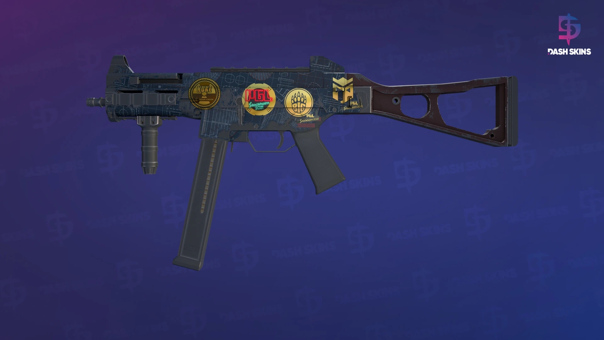 Souvenir UMP-45 | Facility Dark (Well-Worn) Screenshot Playside