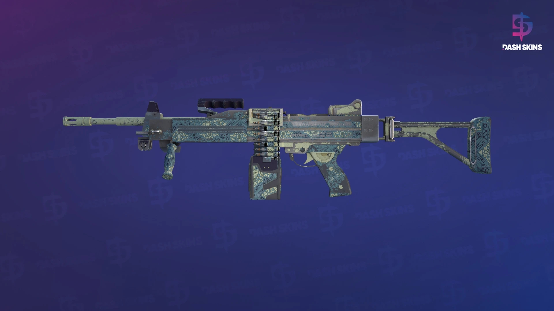 Negev | Boroque Sand (Well-Worn) Screenshot Playside