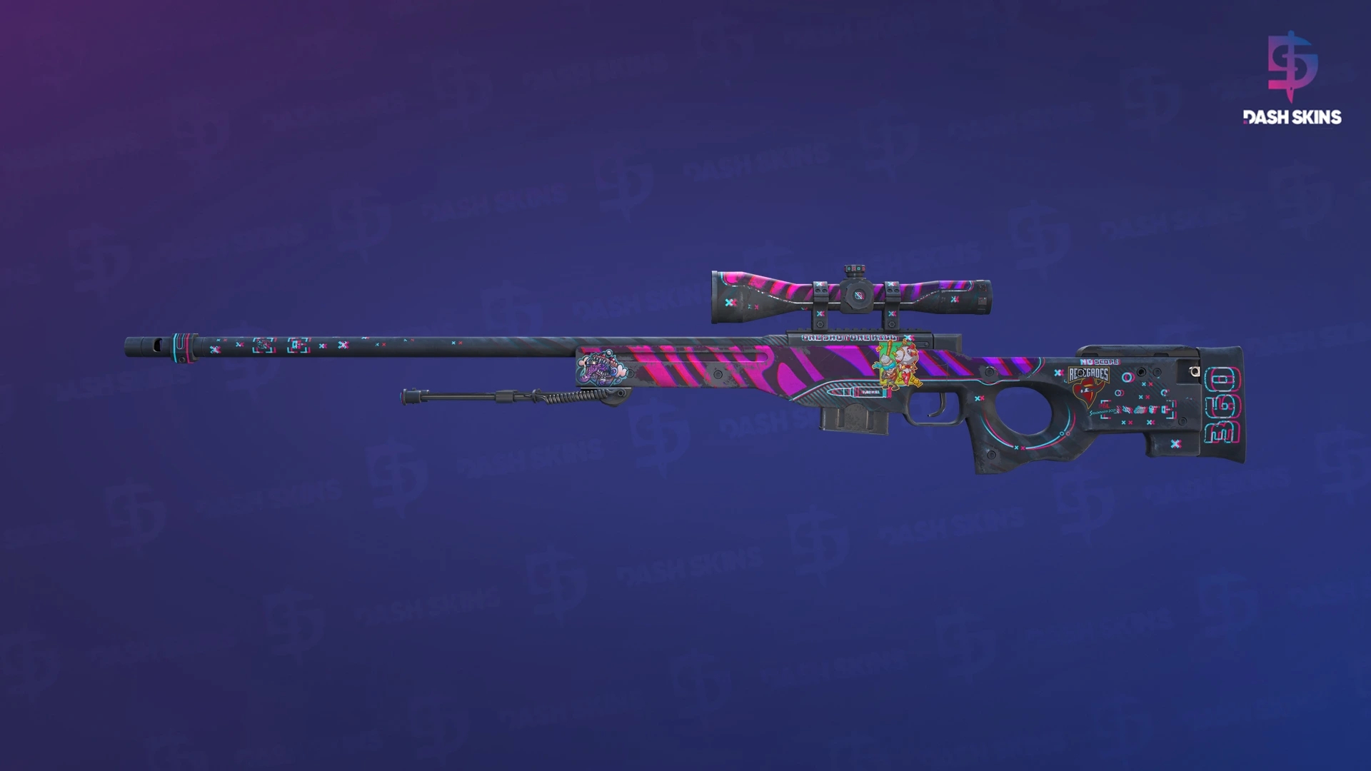 AWP | Chromatic Aberration (Well-Worn) Screenshot Playside