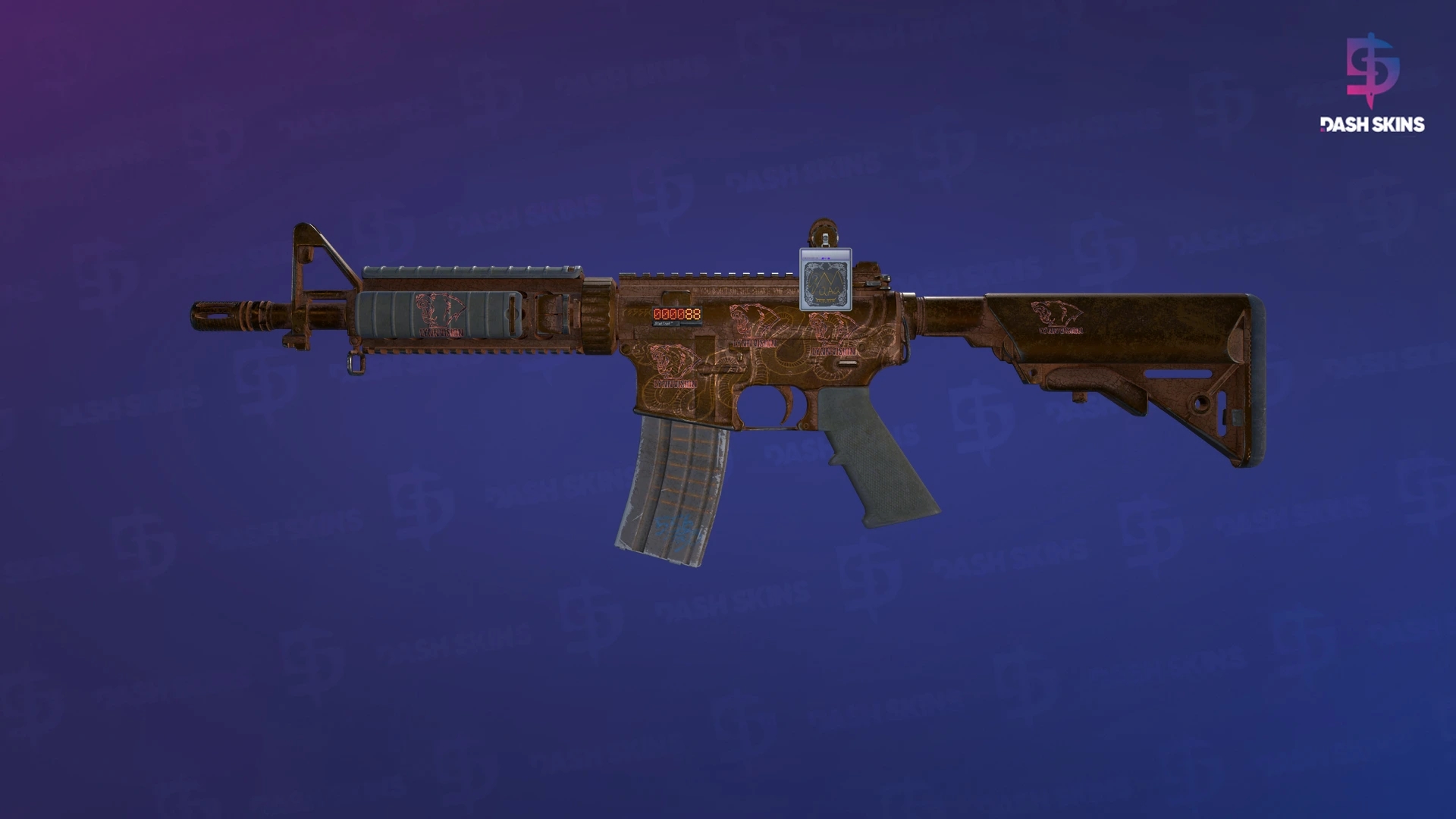 StatTrak™ M4A4 | Etch Lord (Battle-Scarred) Screenshot Playside