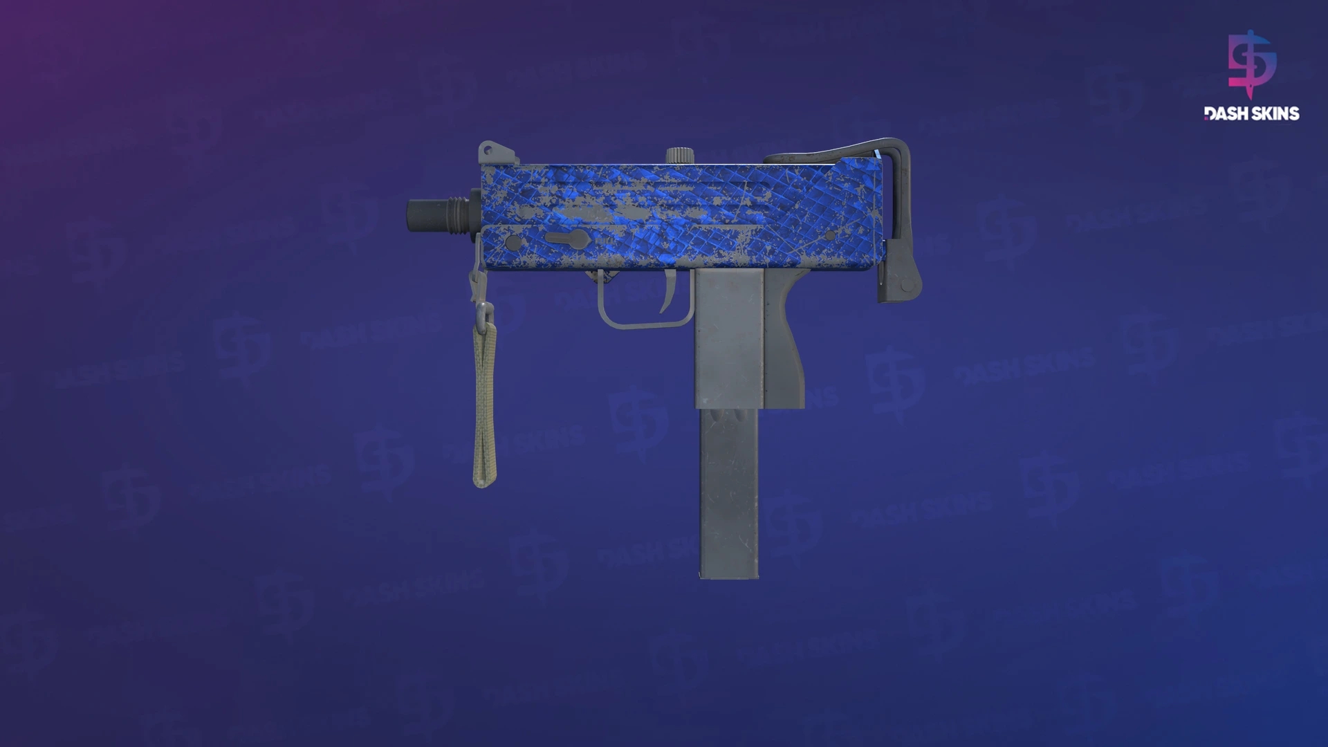 MAC-10 | Lapis Gator (Battle-Scarred) Screenshot Playside
