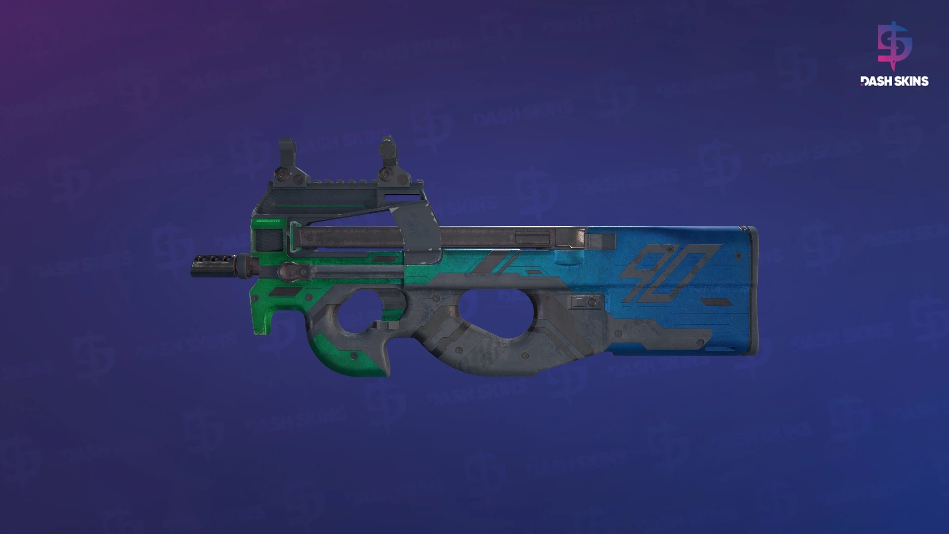 P90 | Wave Breaker (Battle-Scarred) Screenshot Playside
