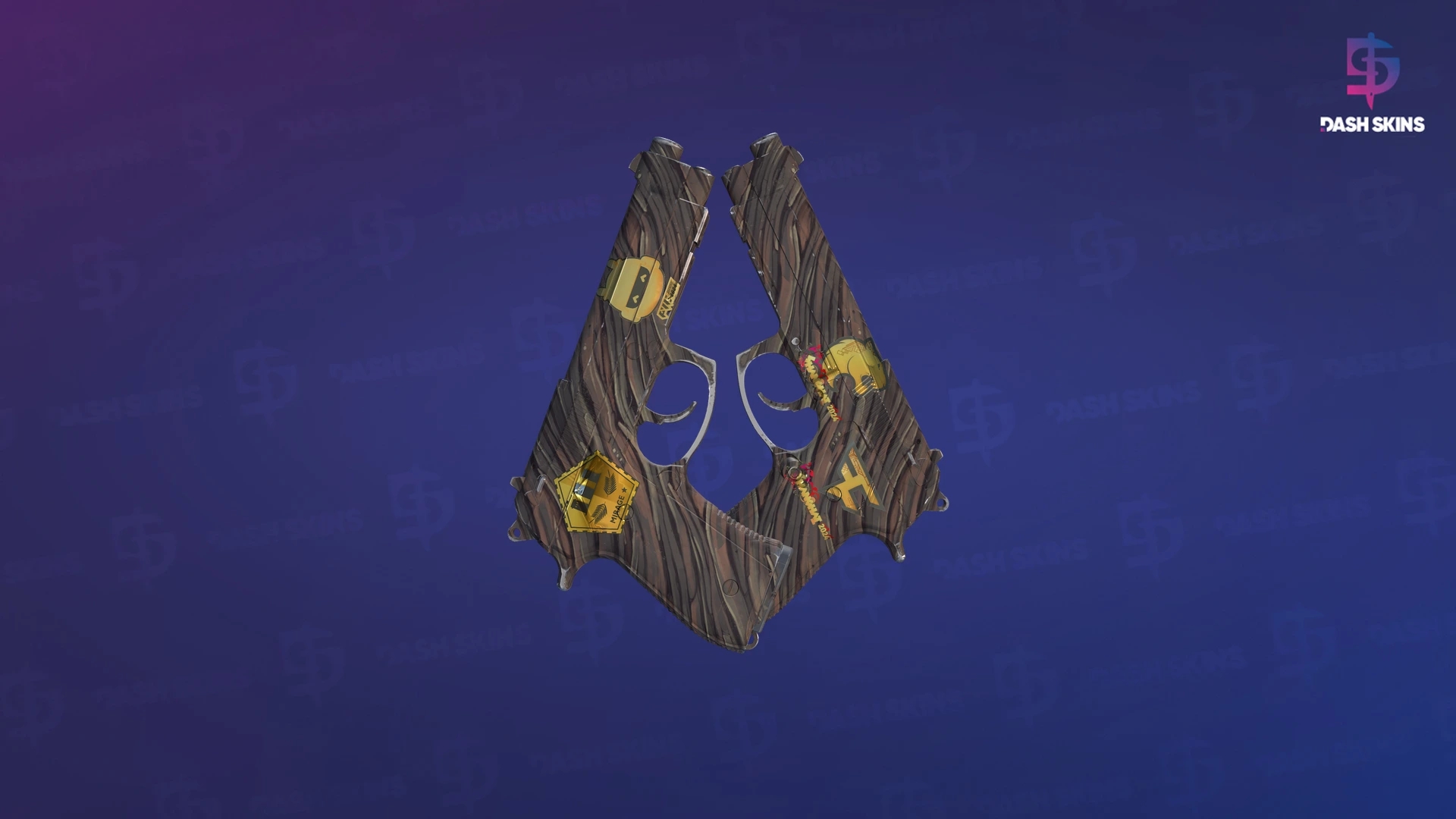 Souvenir Dual Berettas | Drift Wood (Minimal Wear) Screenshot Playside