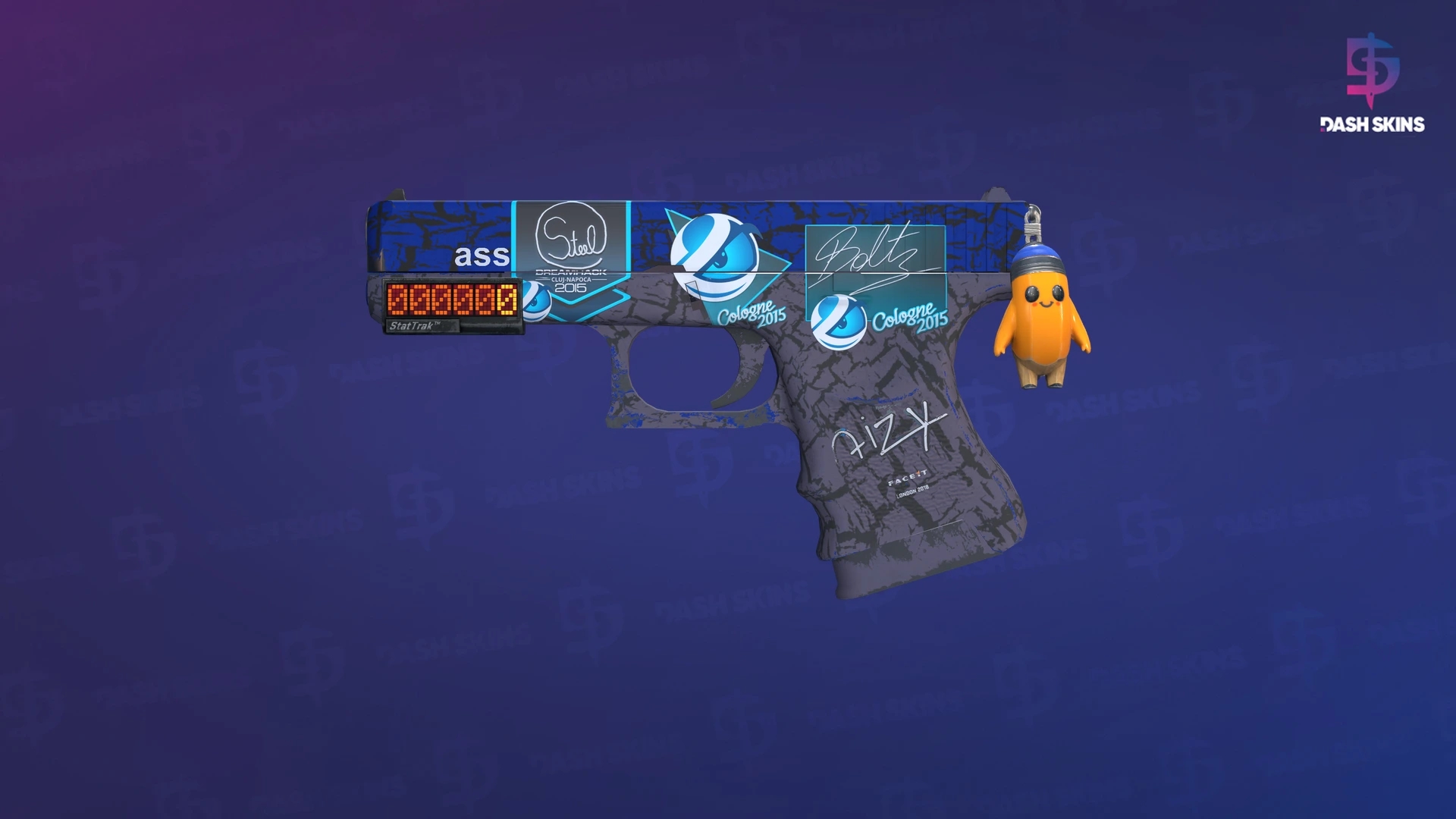 StatTrak™ Glock-18 | Blue Fissure (Field-Tested) Screenshot Playside