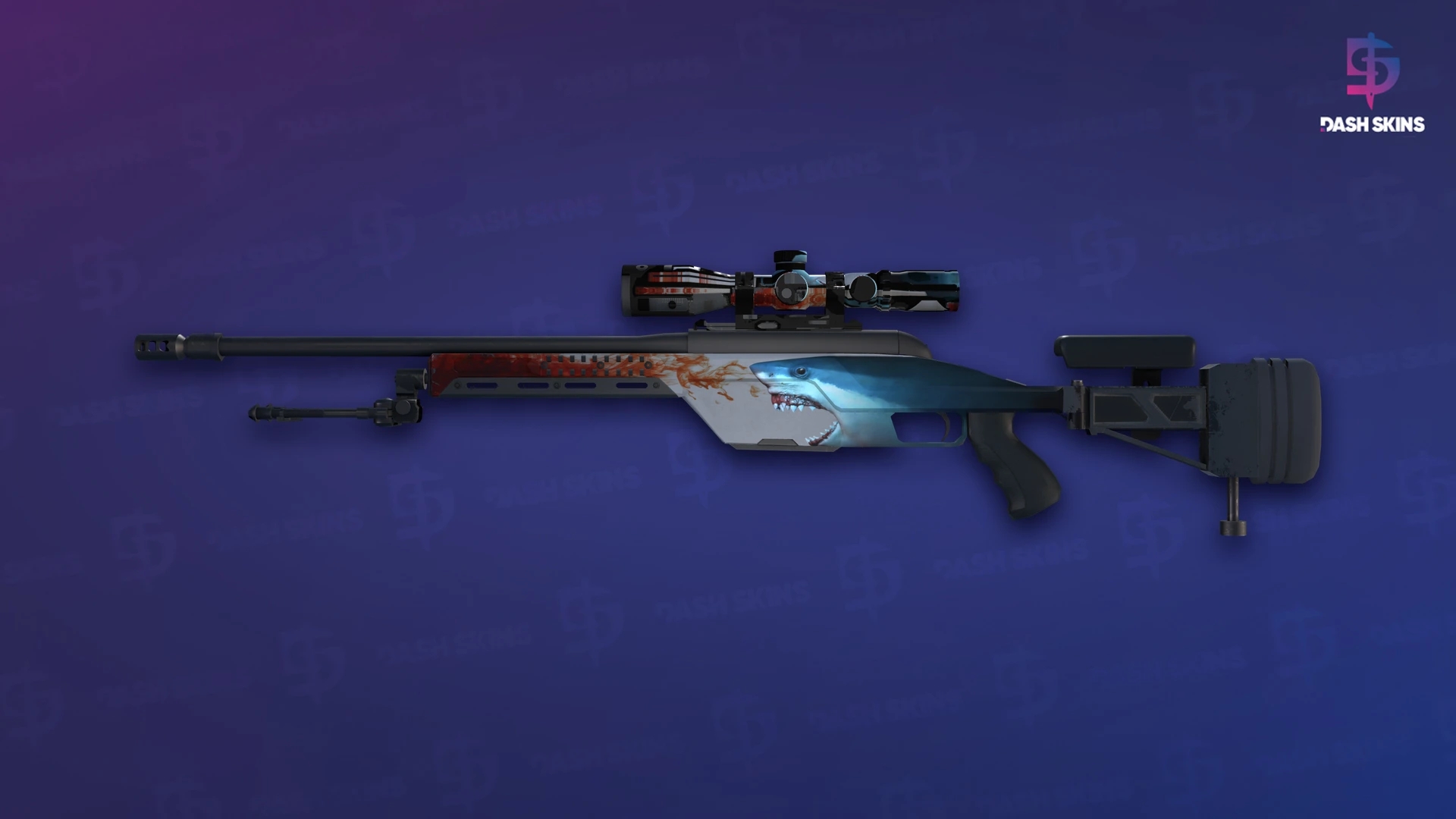 SSG 08 | Blood in the Water (Factory New) Screenshot Playside