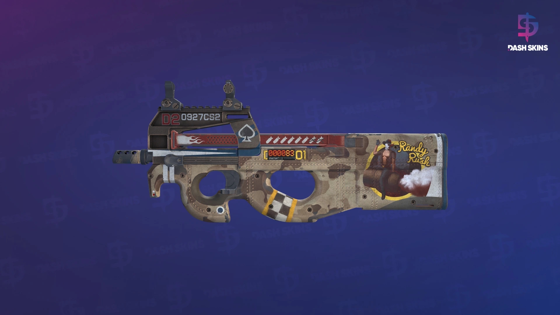 StatTrak™ P90 | Randy Rush (Well-Worn) Screenshot Playside