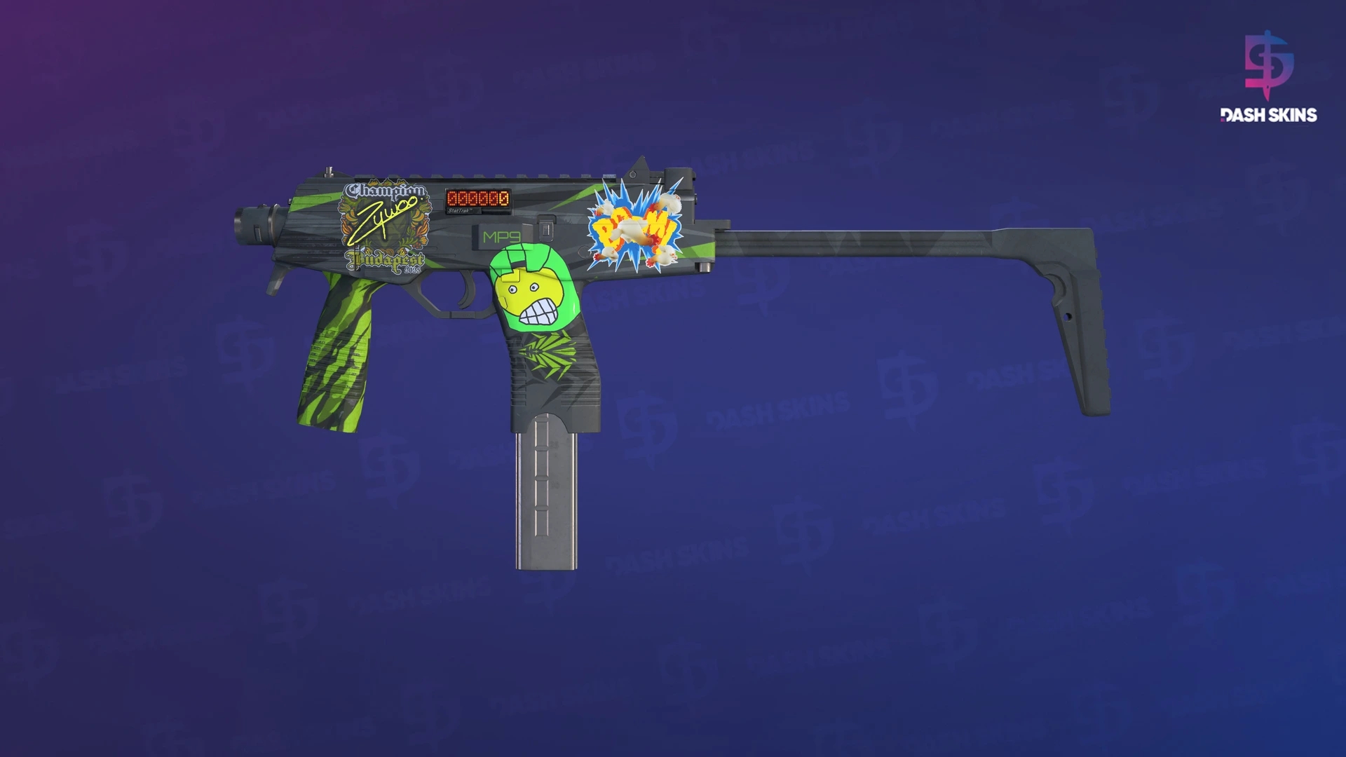 StatTrak™ MP9 | Deadly Poison (Well-Worn) Screenshot Playside