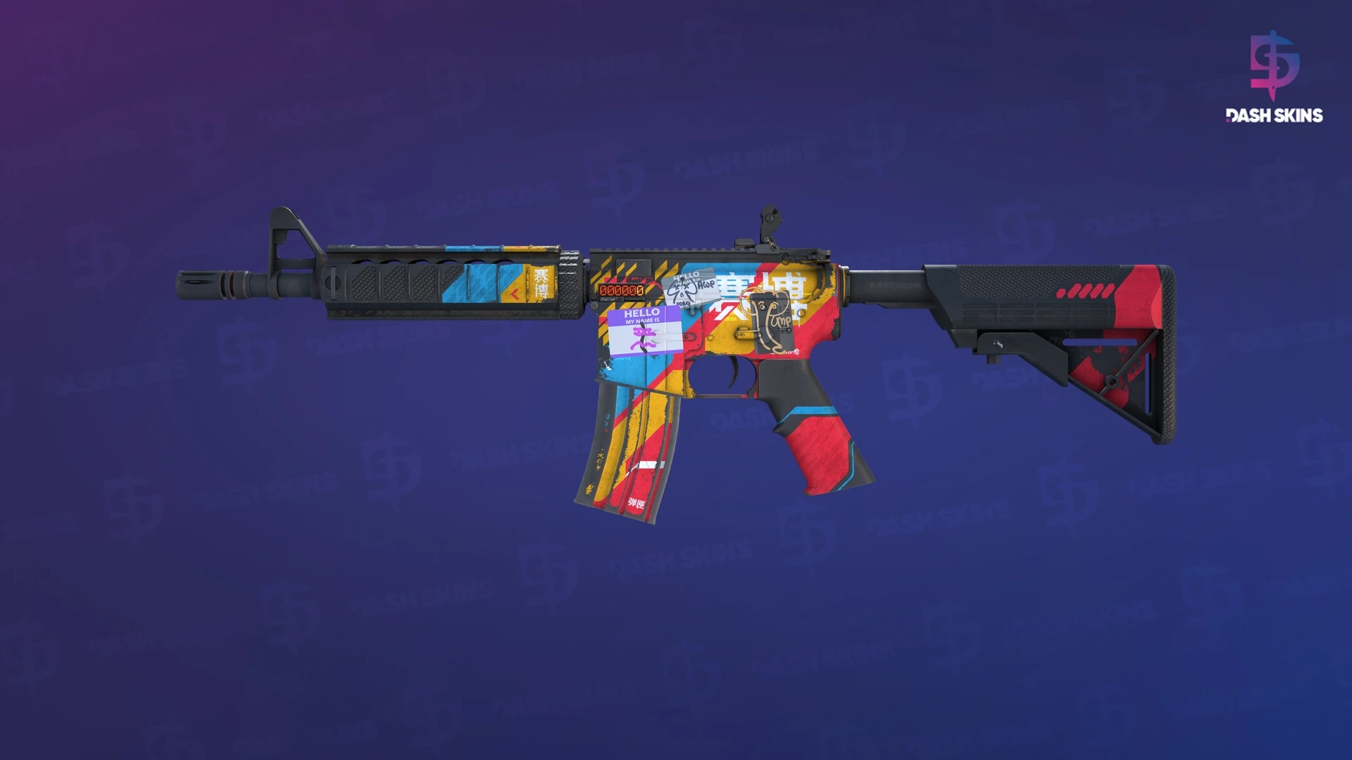 StatTrak™ M4A4 | Cyber Security (Battle-Scarred) Screenshot Playside