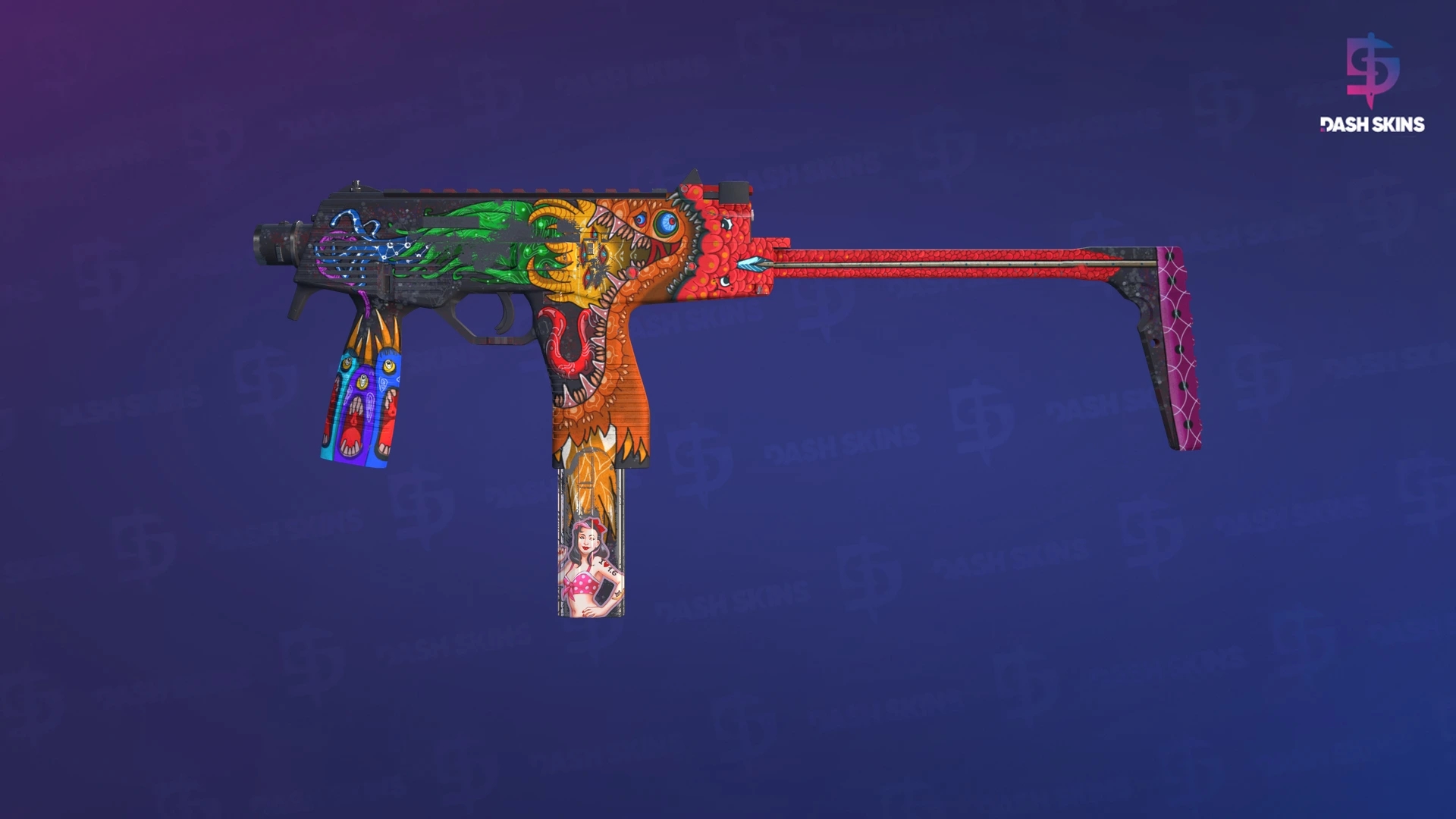 MP9 | Food Chain (Well-Worn) Screenshot Playside