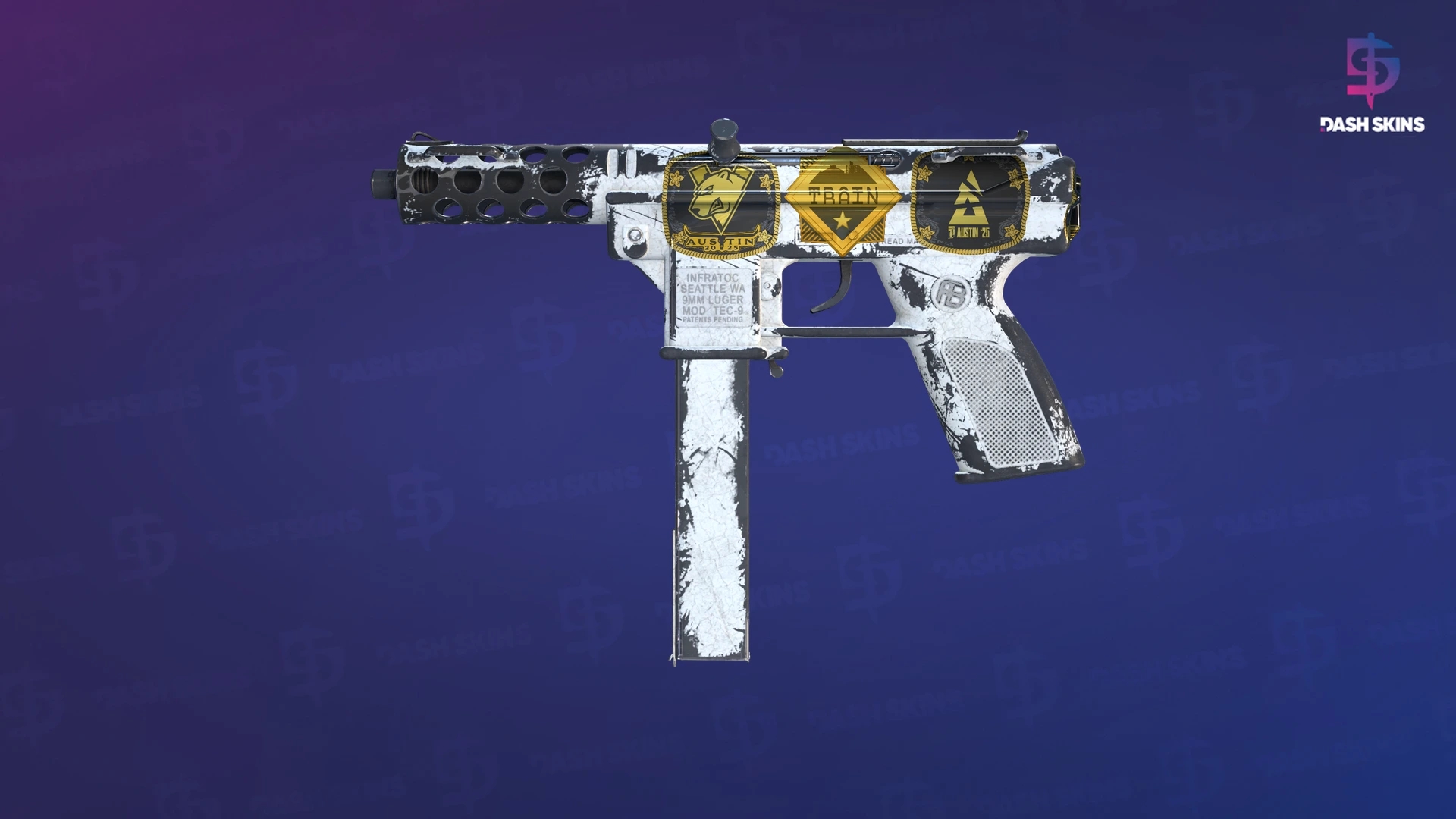 Souvenir Tec-9 | Whiteout (Battle-Scarred) Screenshot Playside