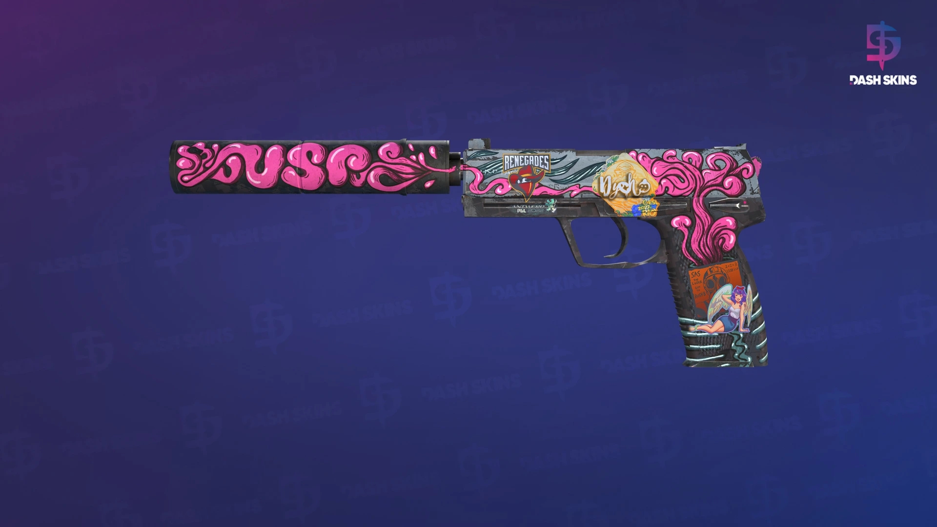 USP-S | Cortex (Well-Worn) Screenshot Playside