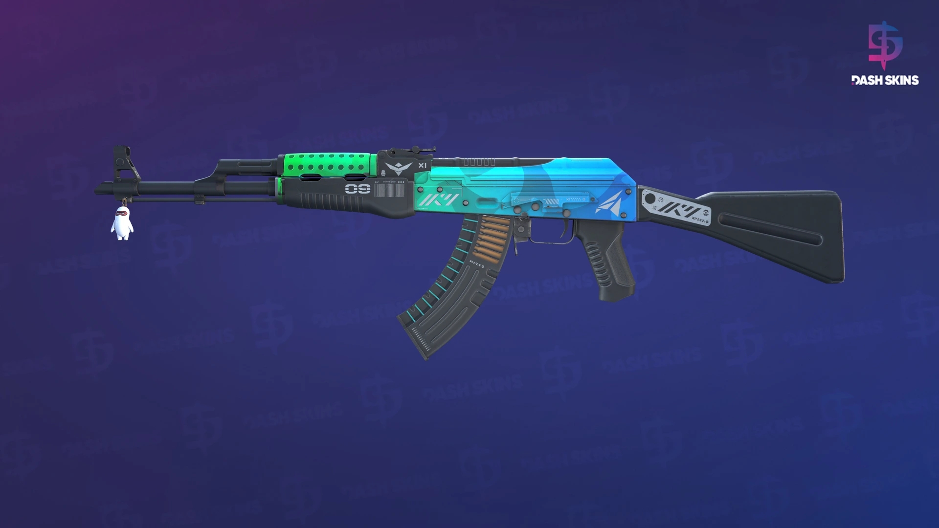 AK-47 | Ice Coaled (Minimal Wear) Screenshot Playside