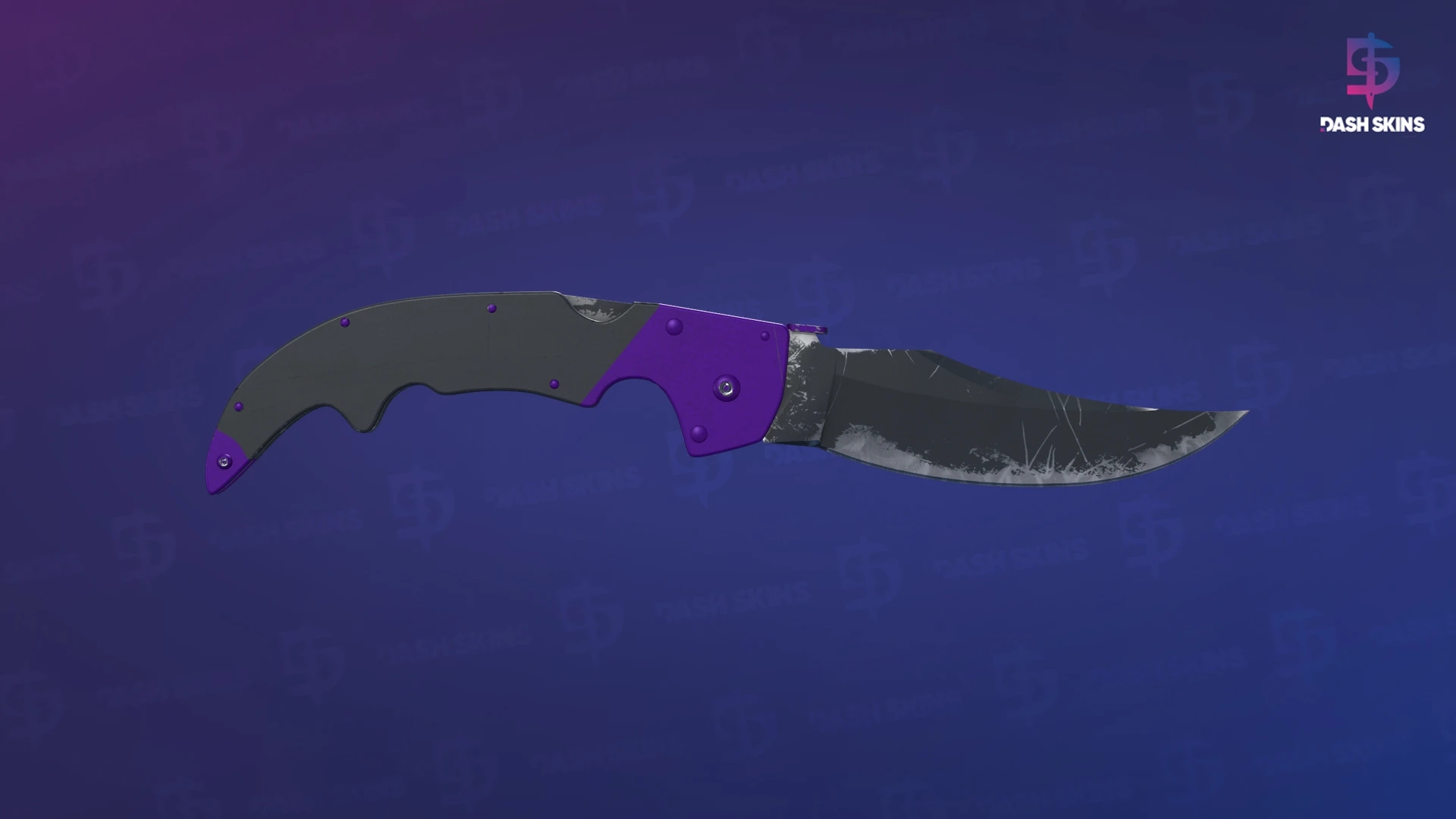 ★ Falchion Knife | Ultraviolet (Well-Worn) Screenshot Playside