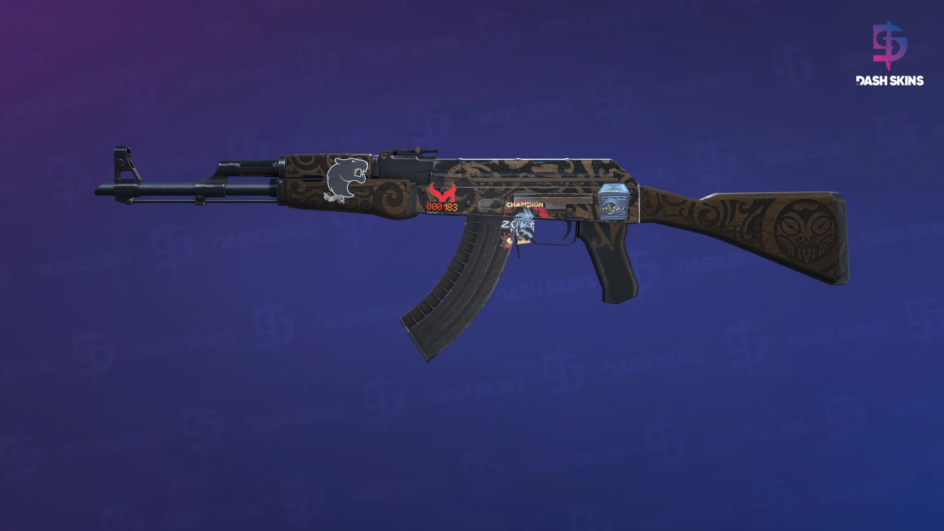 StatTrak™ AK-47 | Uncharted (Well-Worn) Screenshot Playside