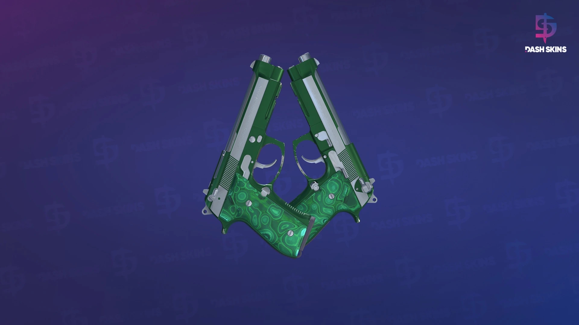 Dual Berettas | Polished Malachite (Factory New) Screenshot Playside