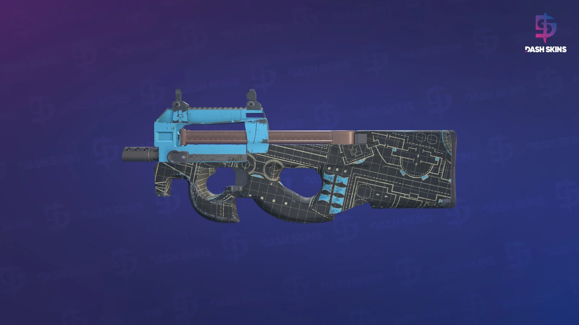 P90 | Facility Negative (Minimal Wear) Screenshot Playside