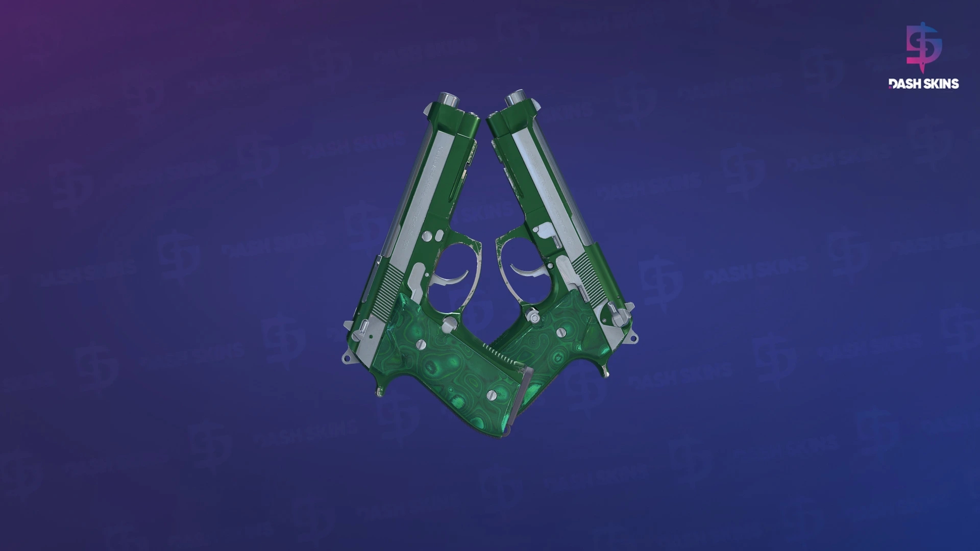 Dual Berettas | Polished Malachite (Minimal Wear) Screenshot Playside