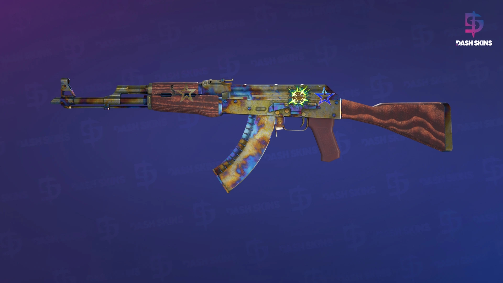 AK-47 | Case Hardened (Well-Worn) Screenshot Playside
