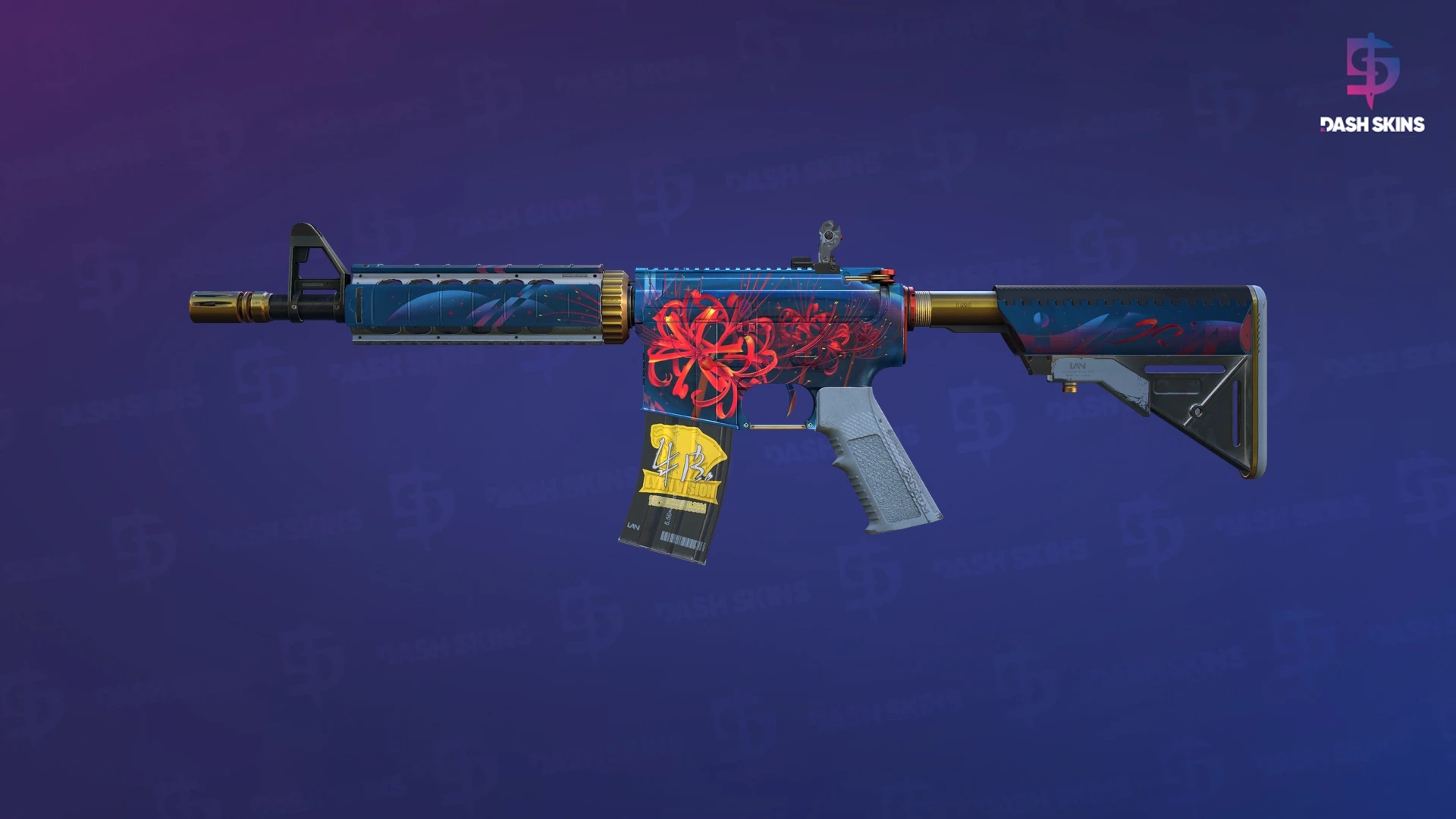 M4A4 | Spider Lily (Minimal Wear) Screenshot Playside
