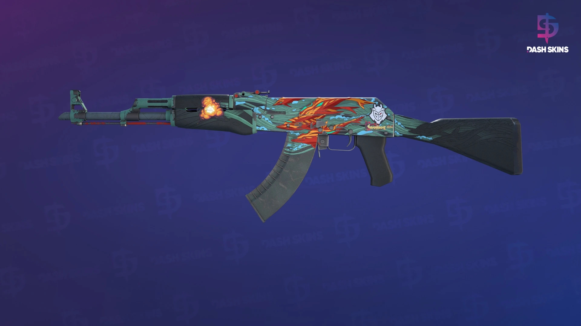 AK-47 | Aquamarine Revenge (Field-Tested) Screenshot Playside