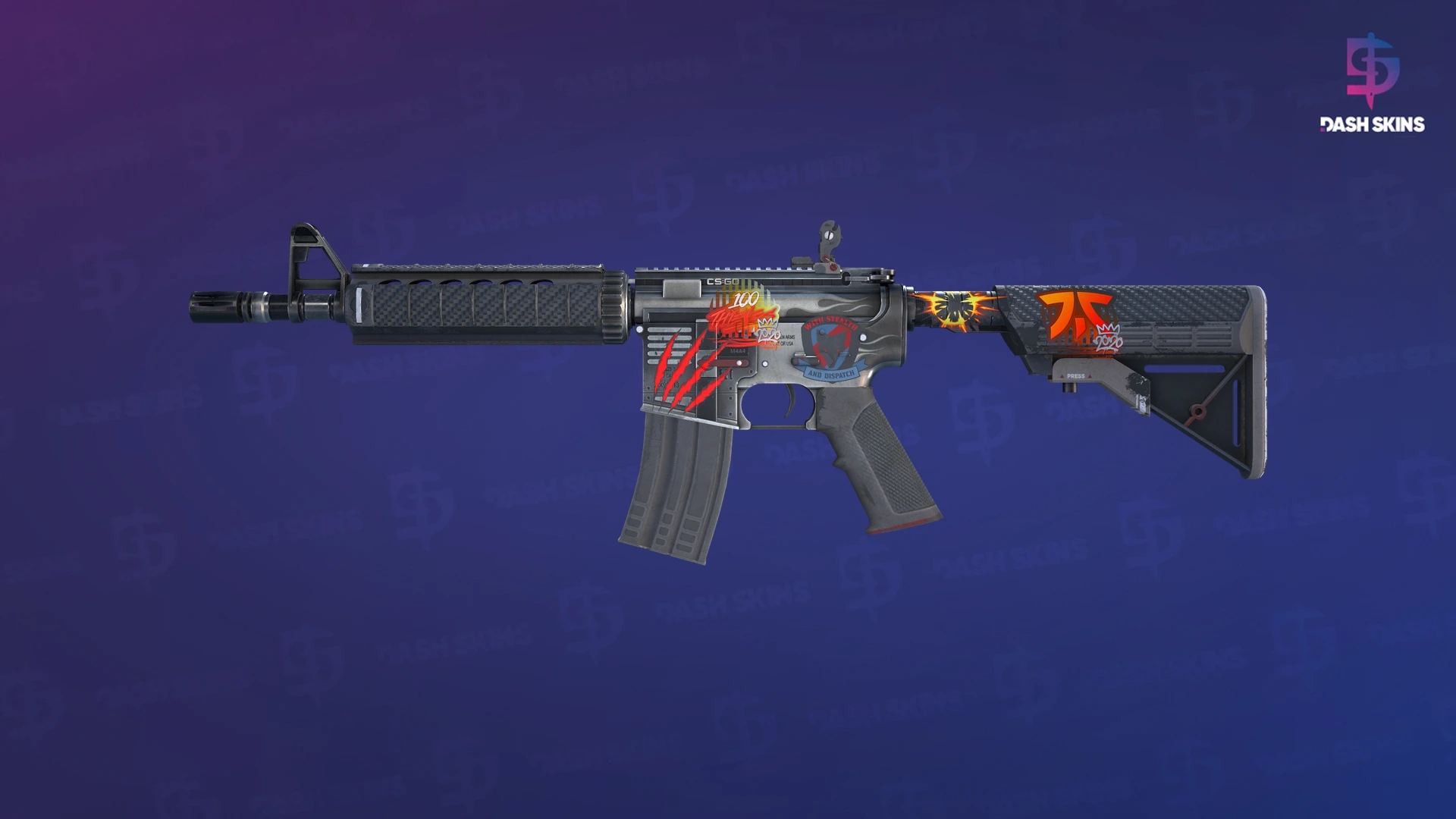 M4A4 | Magnesium (Well-Worn) Screenshot Playside