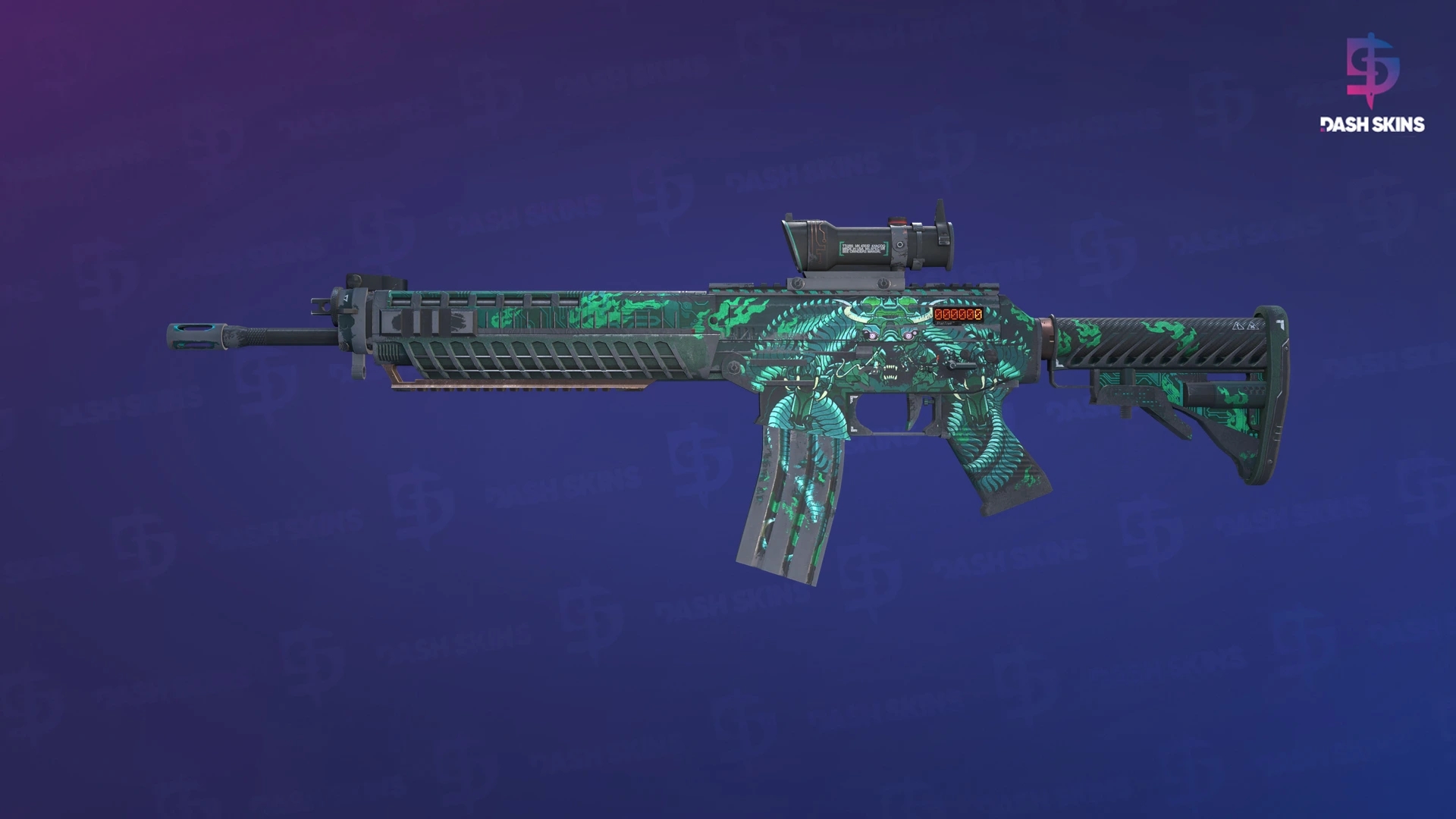 StatTrak™ SG 553 | Dragon Tech (Battle-Scarred) Screenshot Playside