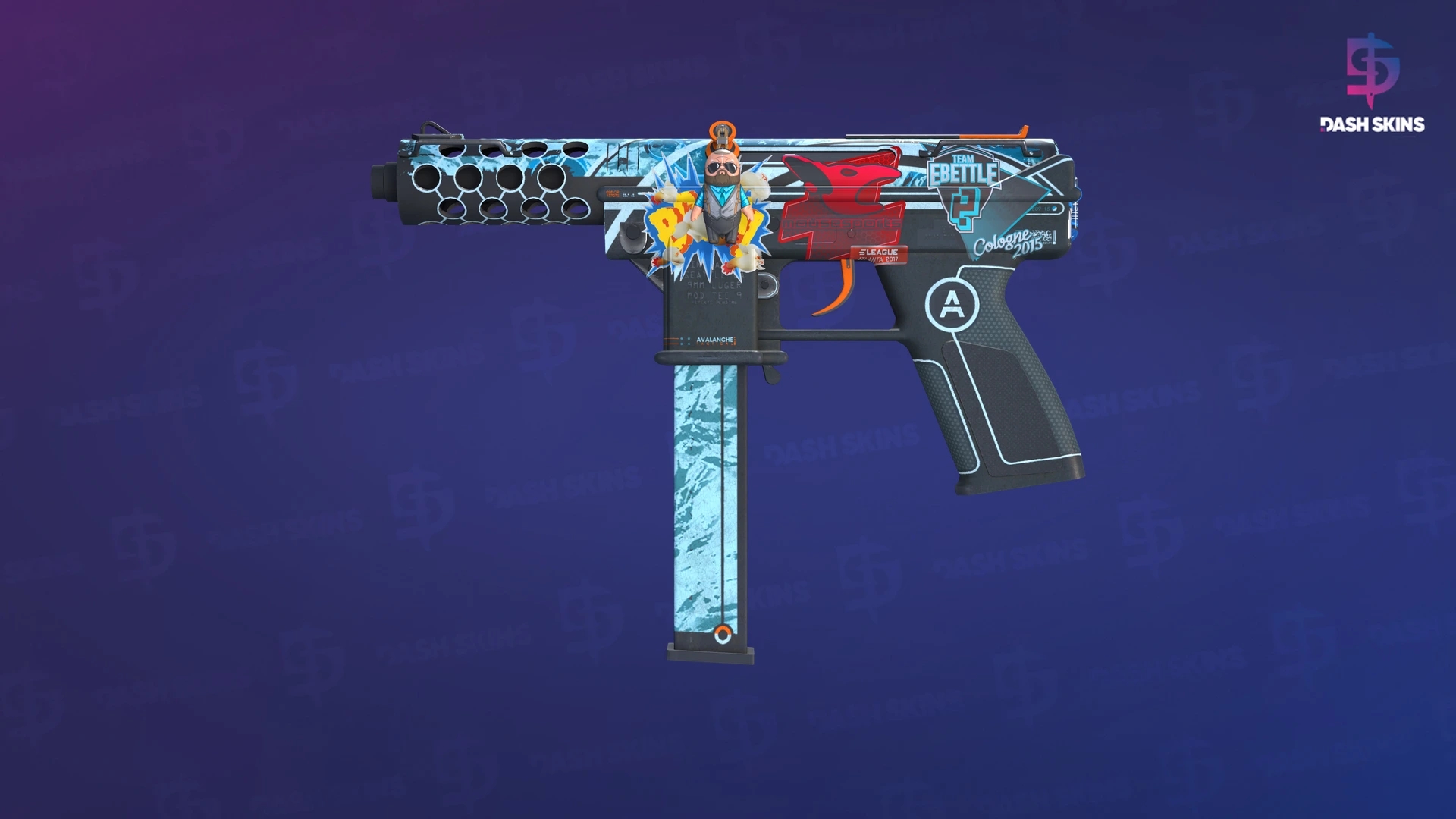 Tec-9 | Avalanche (Well-Worn) Screenshot Playside