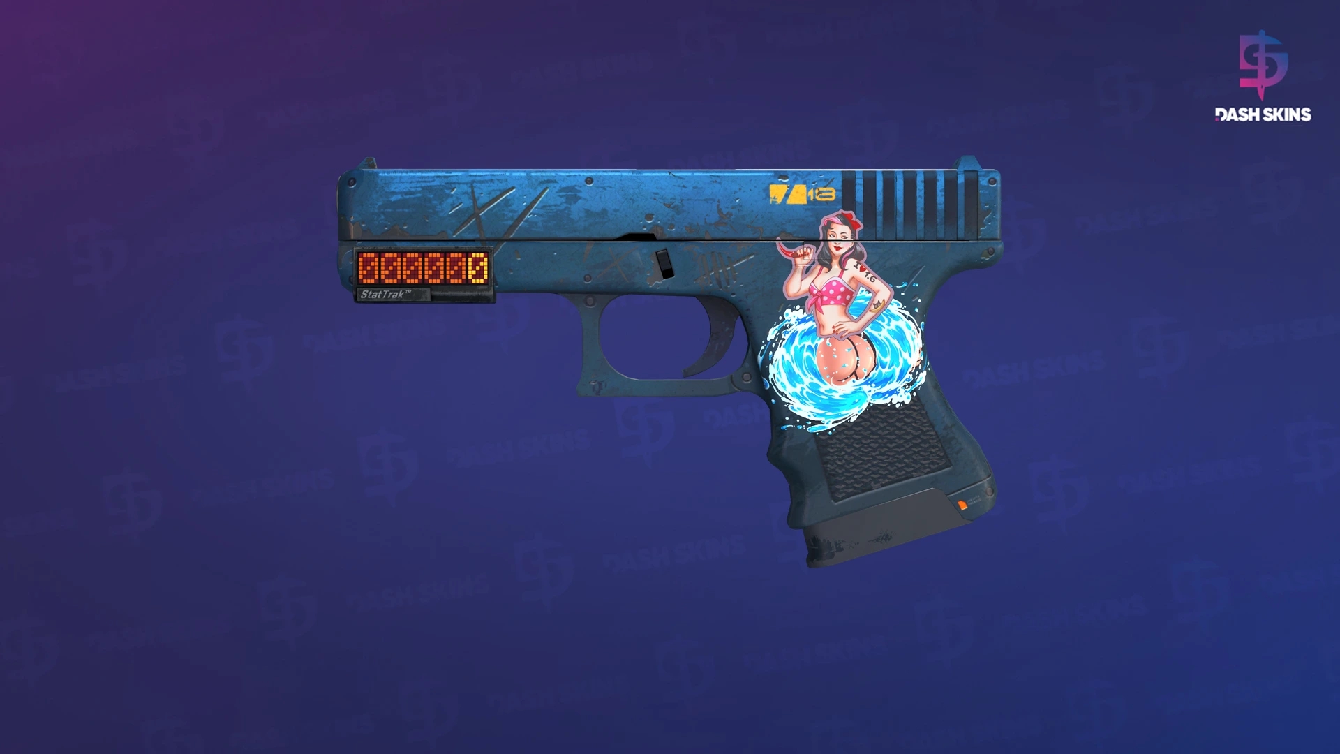 StatTrak™ Glock-18 | Off World (Battle-Scarred) Screenshot Playside