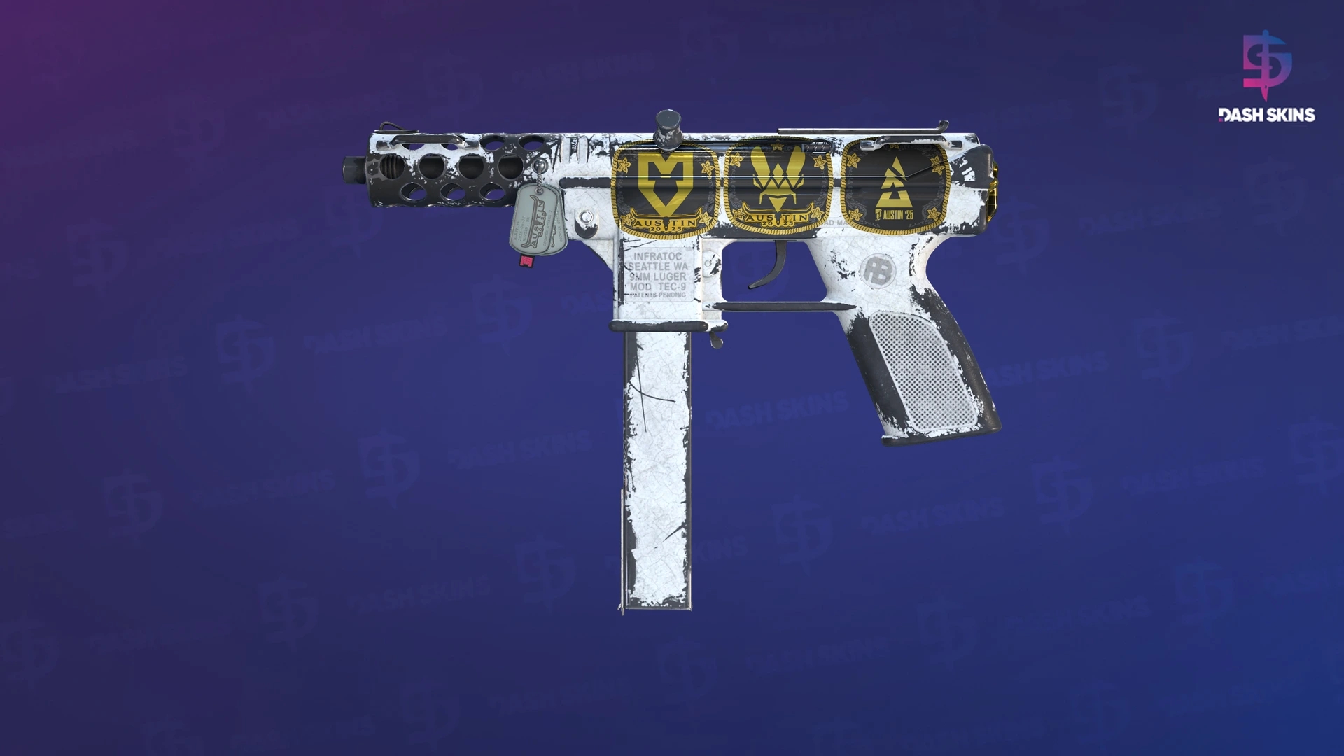 Souvenir Tec-9 | Whiteout (Battle-Scarred) Screenshot Playside