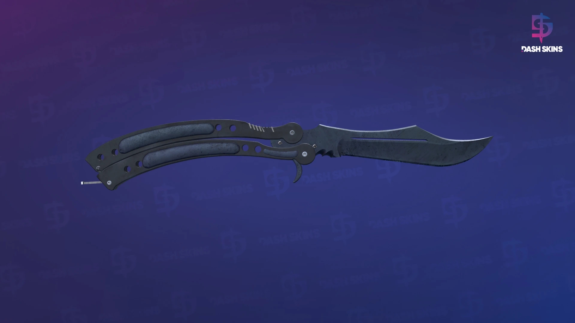 ★ Butterfly Knife | Blue Steel (Well-Worn) Screenshot Playside