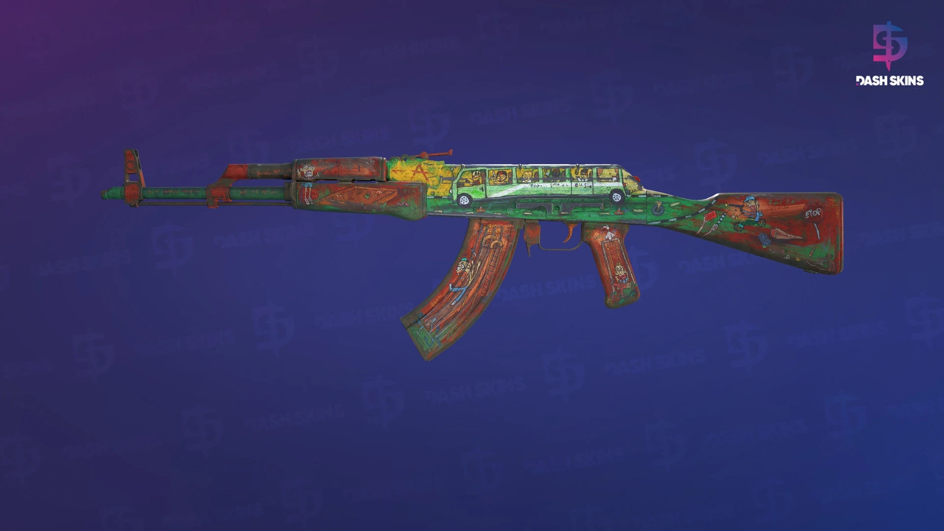 AK-47 | The Outsiders (Battle-Scarred) Screenshot Playside